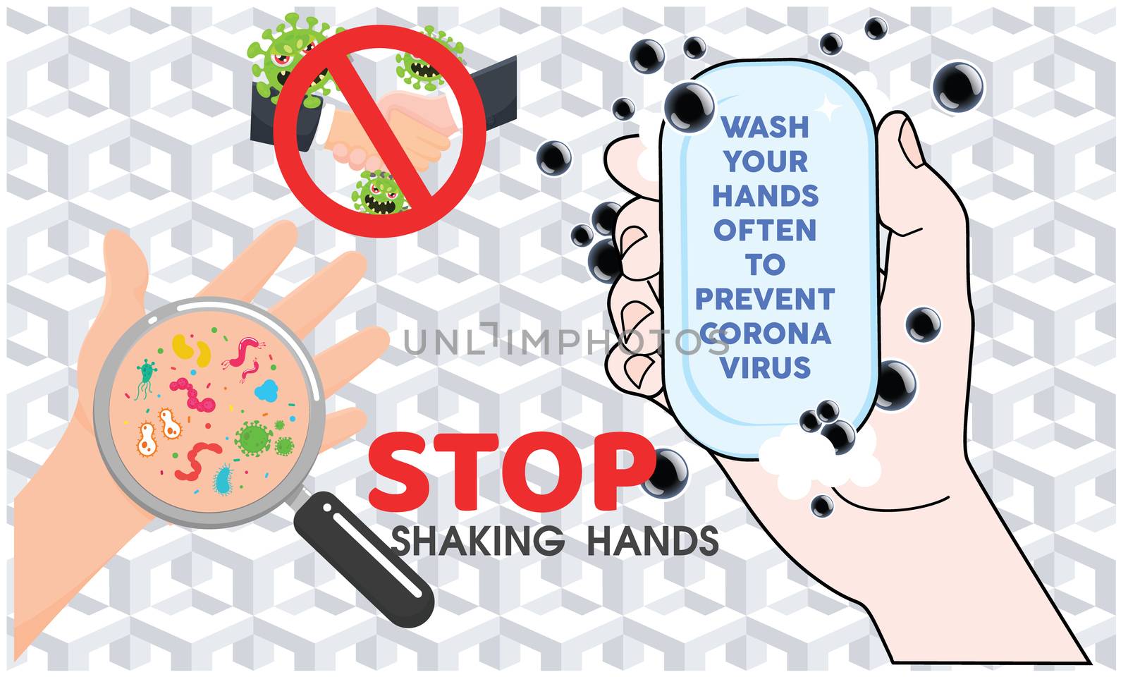 stop handshake to prevent germs spread by aanavcreationsplus