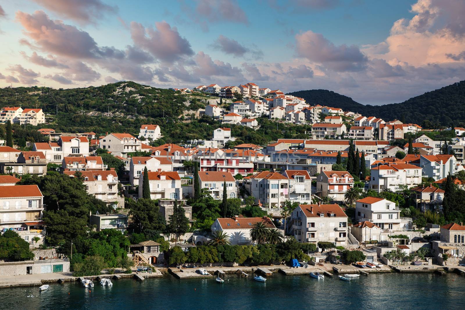 Croatian Coast at Dusk by dbvirago