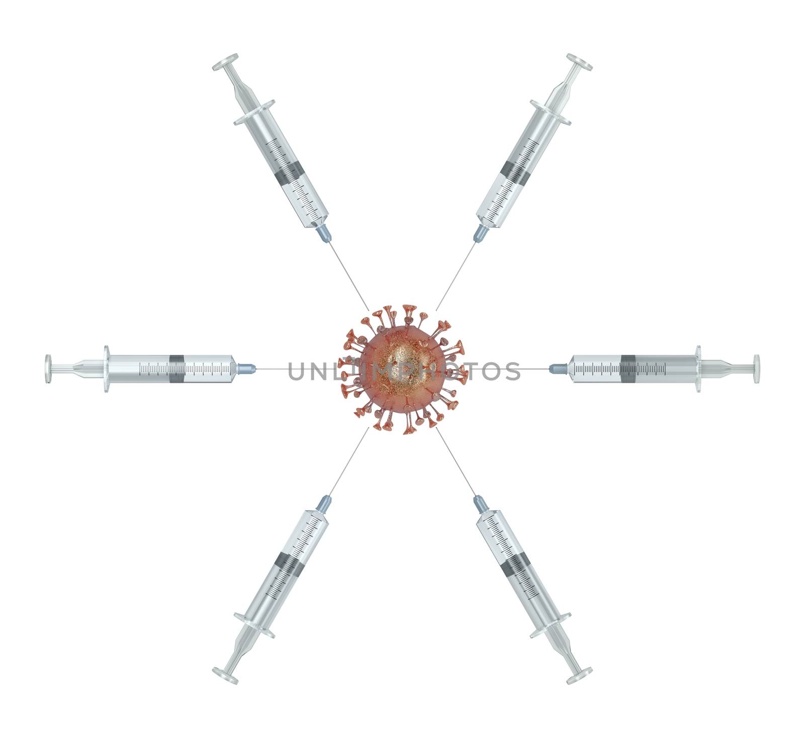 Vaccines against the virus, concept illustration for coronavirus pandemic