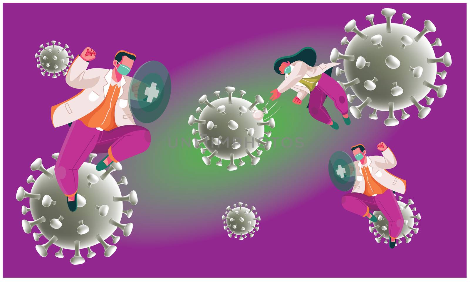 internal immune system fight with virus by aanavcreationsplus