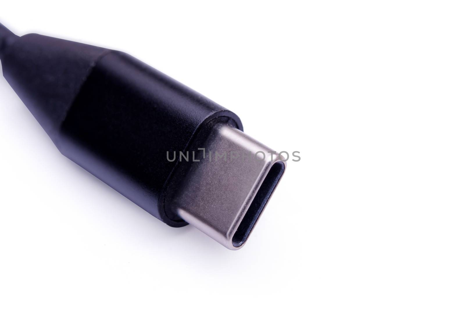 USB Type C, USB-C isolated on white background with clipping path 