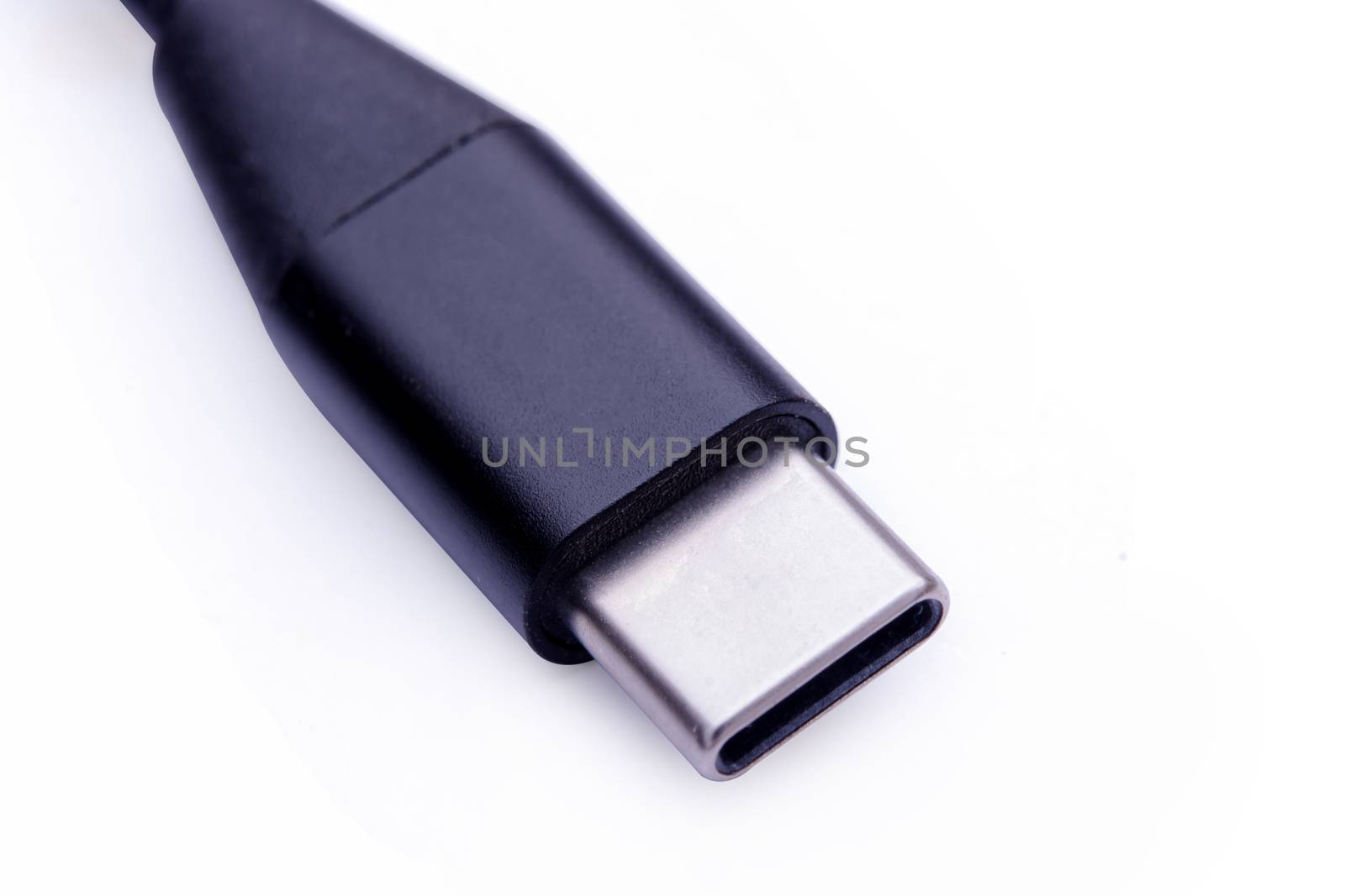 USB Type C, USB-C isolated on white background with clipping path 