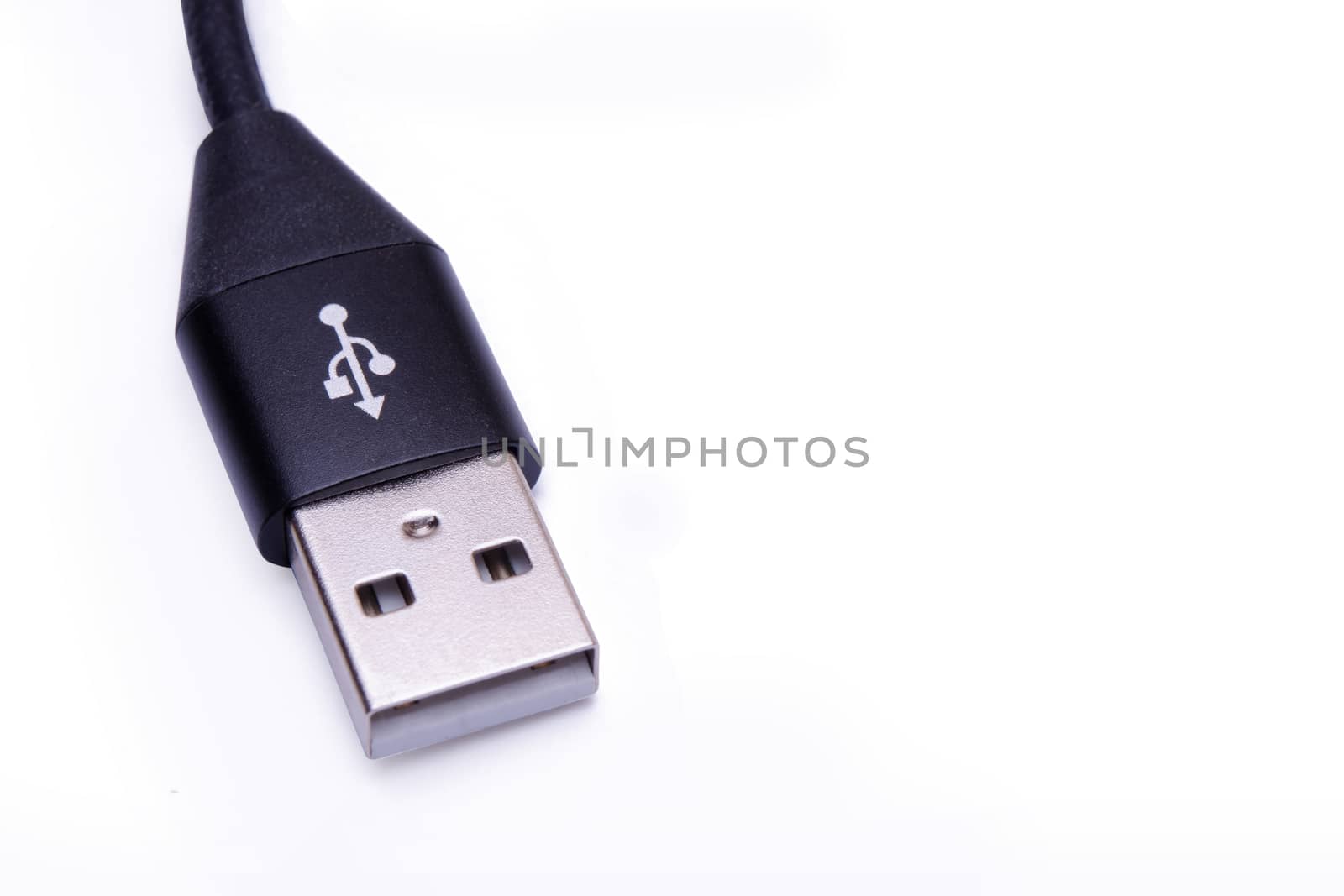 USB cable isolated on a white background with clipping path