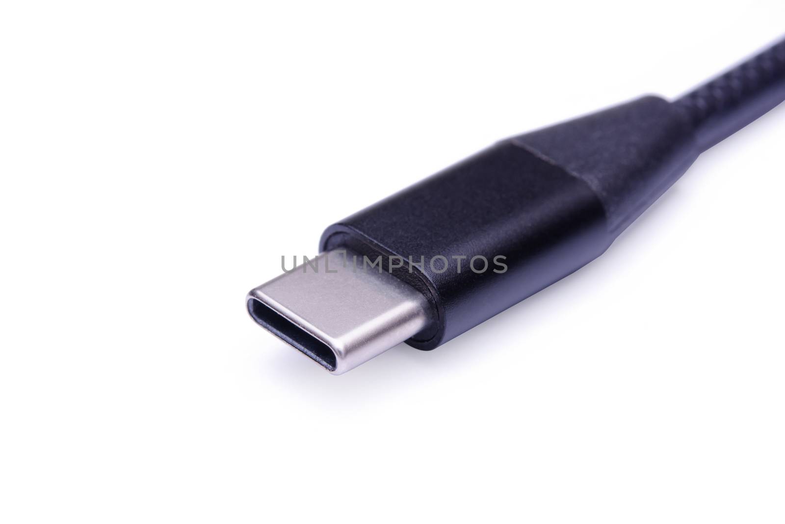 USB Type C, USB-C isolated on white background with clipping path 