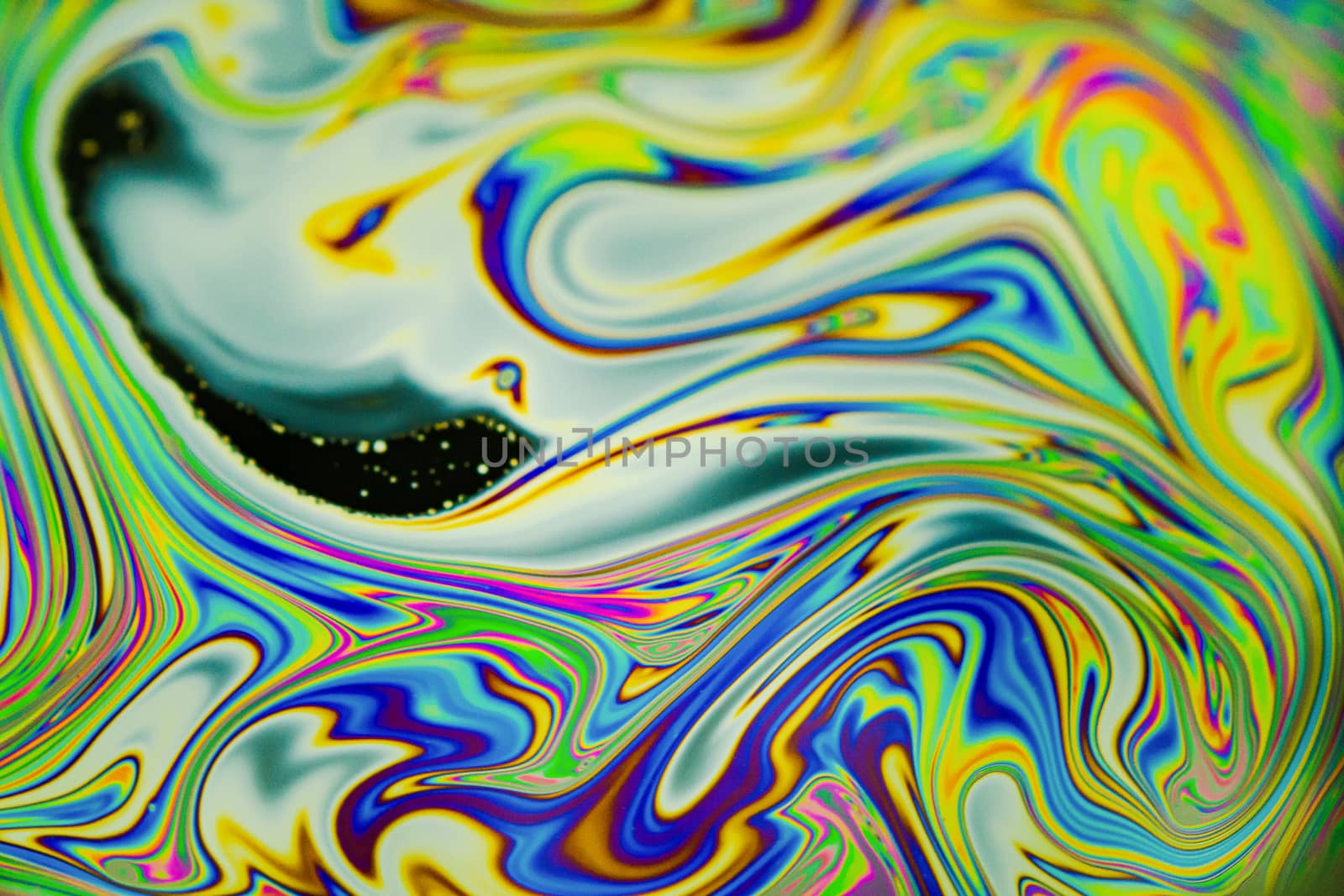 Close up soap bubble background. Psychedelic abstract background