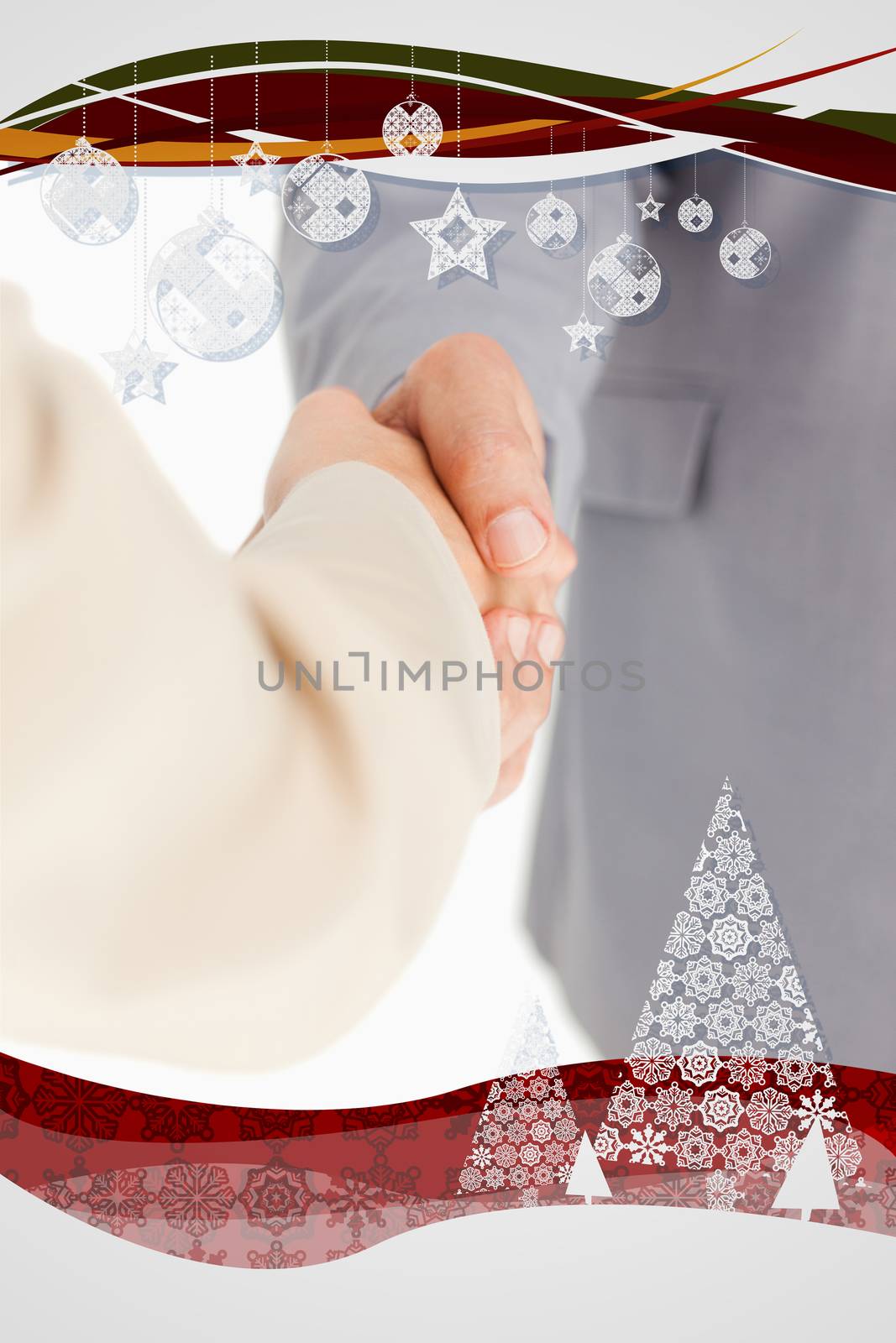 Composite image of people shaking hands by Wavebreakmedia