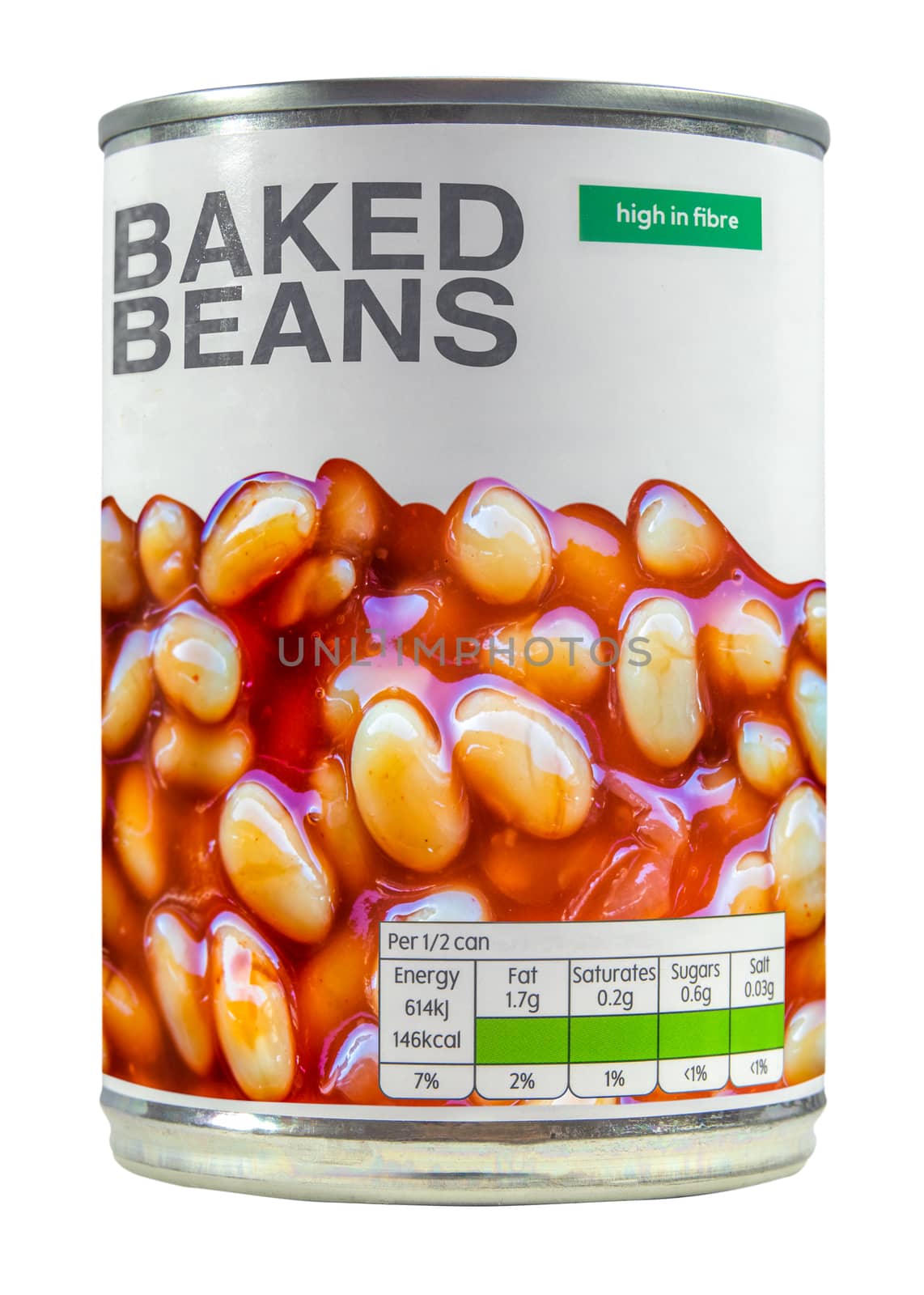 Isolated Can Of Baked Beans by mrdoomits