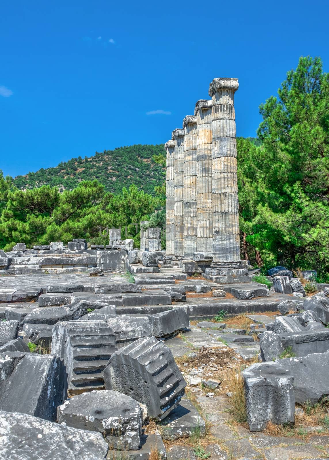 The Temple of Athena Polias in the Ancient Priene, Turkey by Multipedia