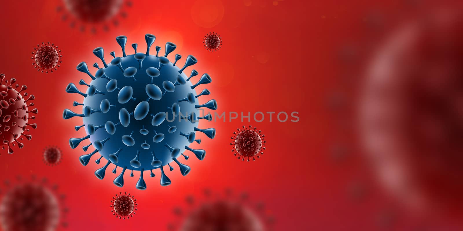 Covid-19 Coronavirus virus in red blood
