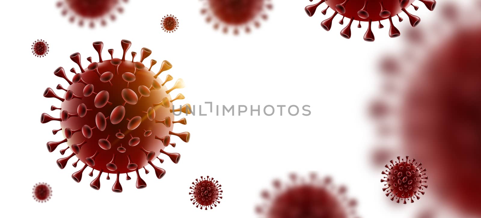 Covid-19 Coronavirus virus in red blood by sarayut_thaneerat