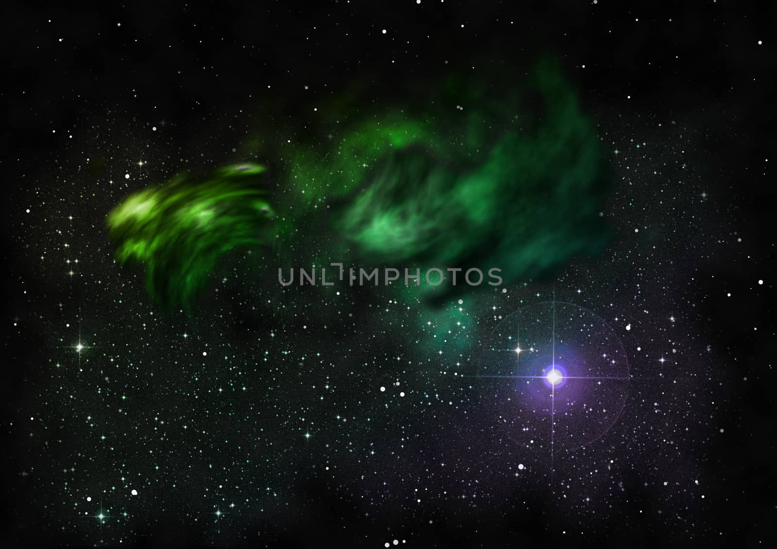 Star field in space a nebulae and a gas congestion. "Elements of this image furnished by NASA". 3D rendering