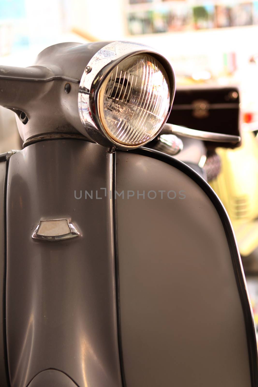 close up of old timer scooter Italian style by PeterHofstetter