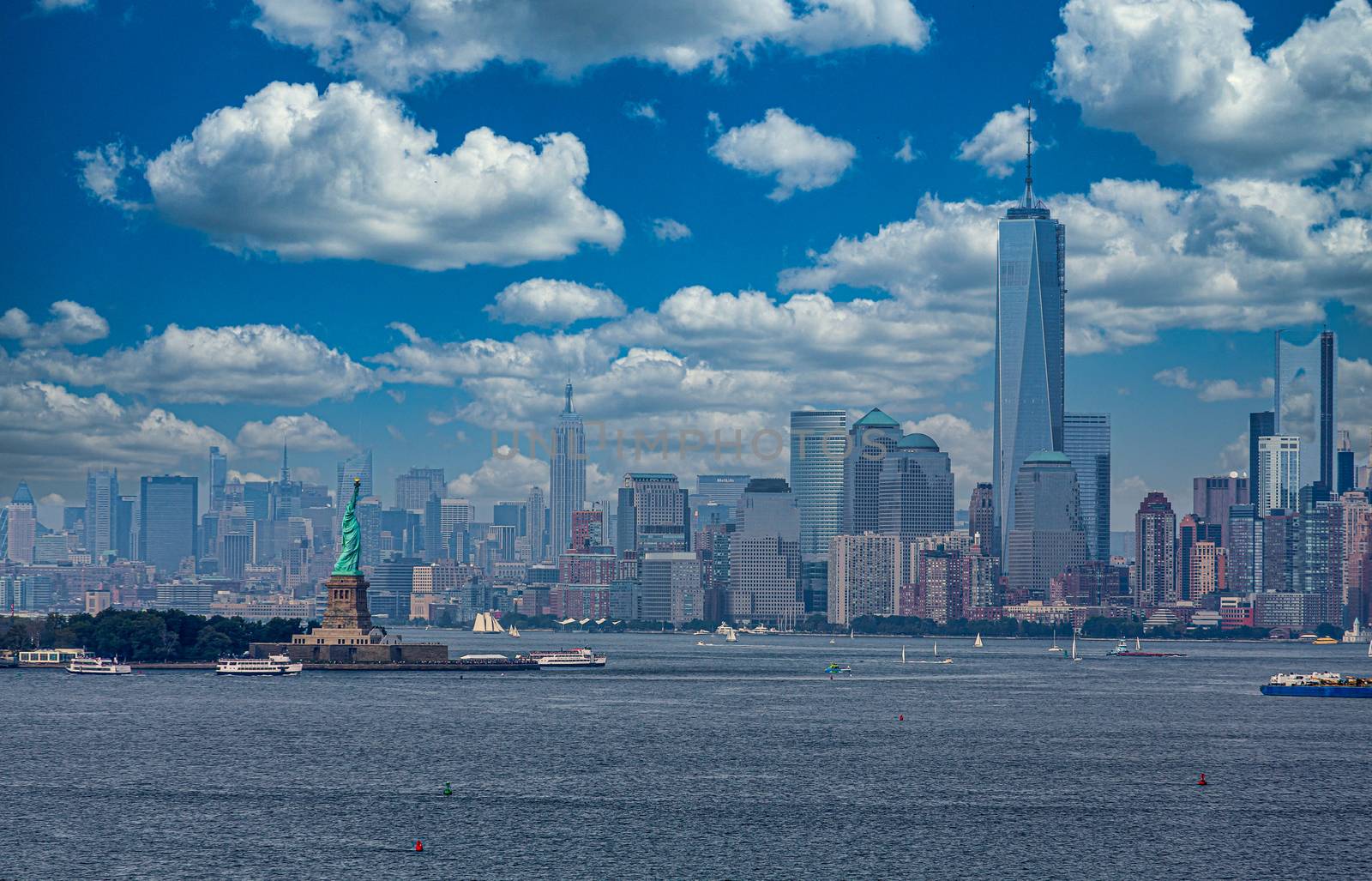 Lady Liberty and Freedom Tower by dbvirago