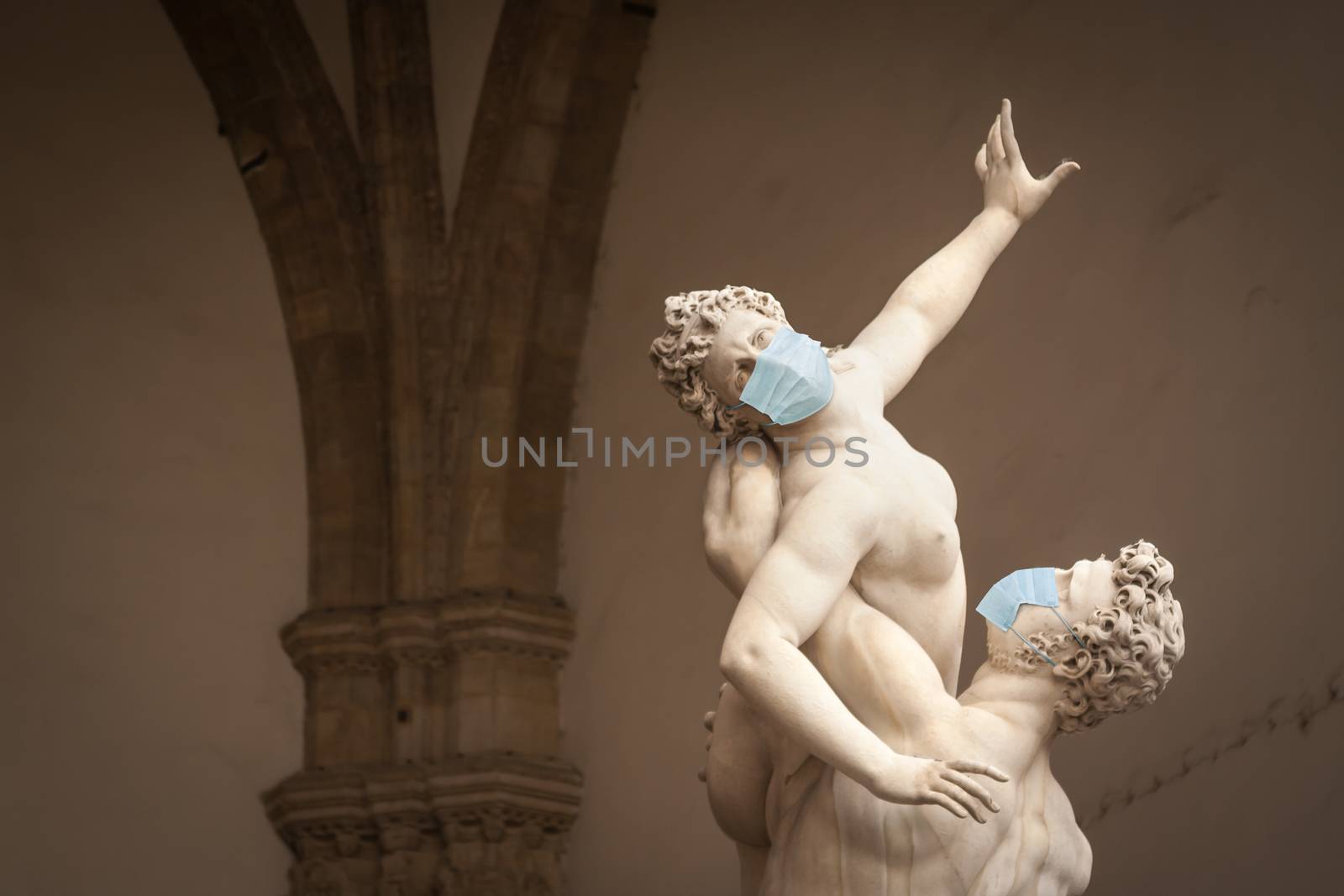 The Kidnapping of the Sabine Women Statue by Giambologna, in the by Feverpitched