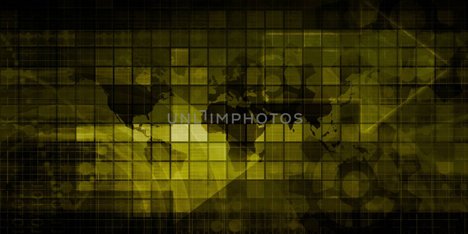 Abstract World Technology Business as a Background