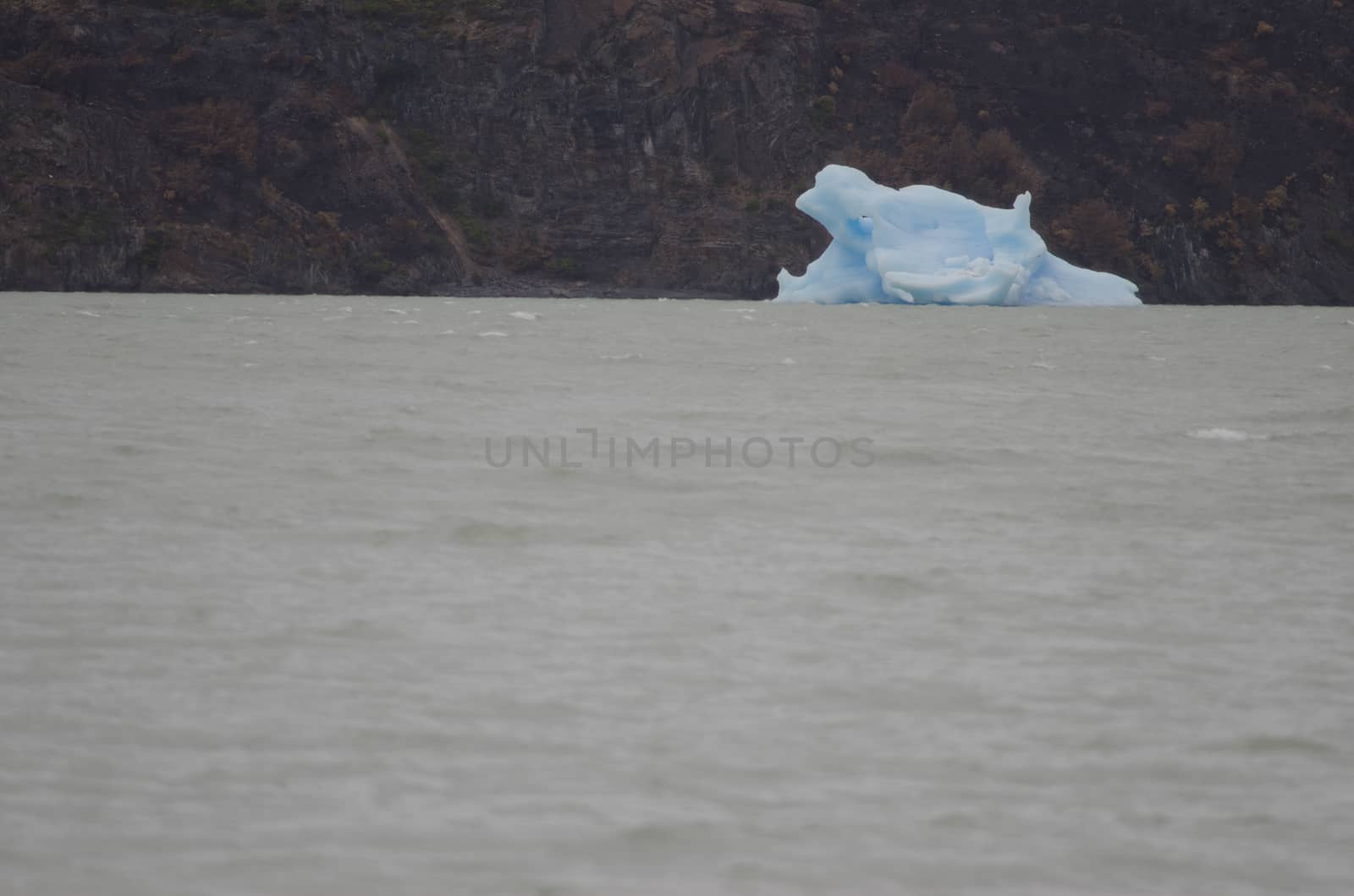 Iceberg on Grey Lake in Torres del Paine National Park. by VictorSuarez