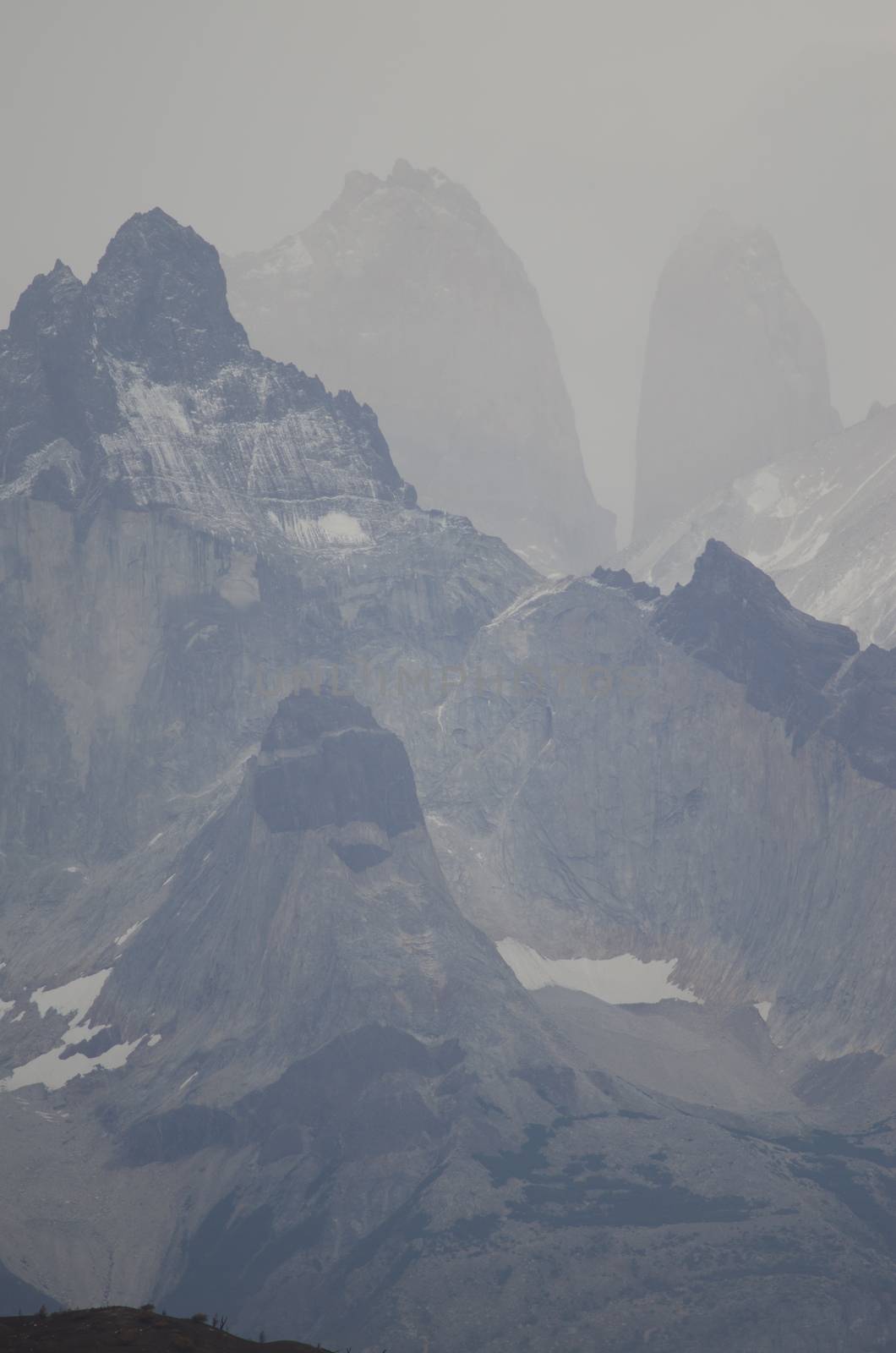 Paine Horns in the foreground and Towers of Paine in the background. by VictorSuarez