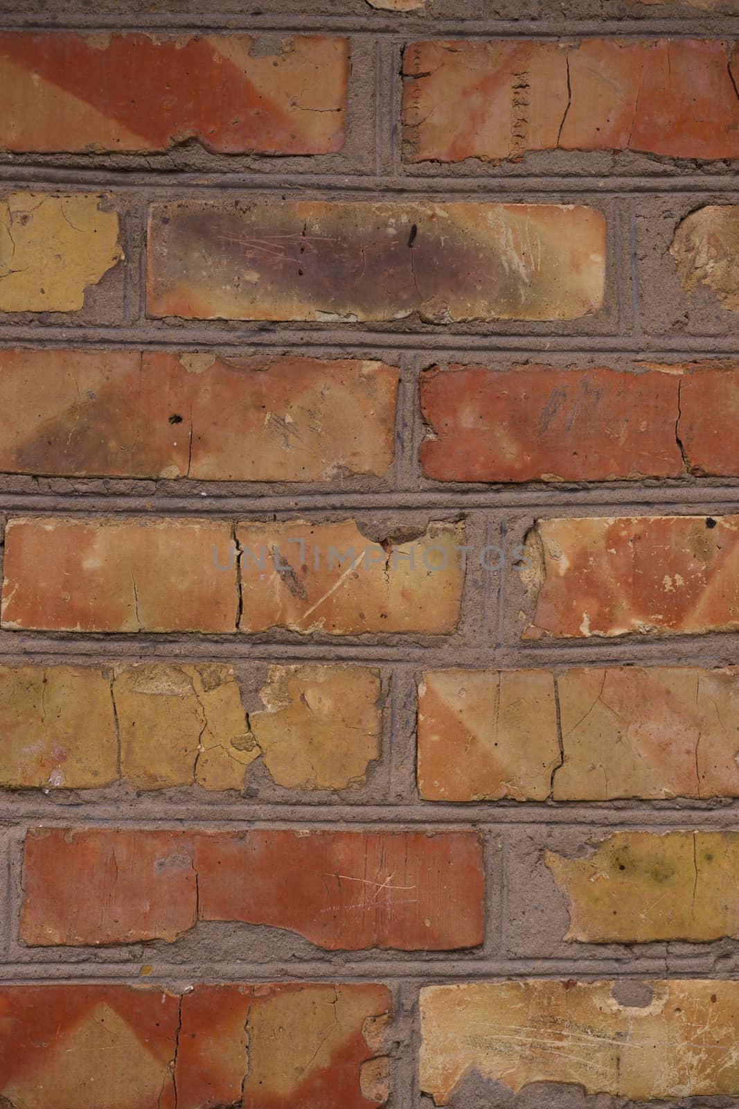 Old orange brick wall pattern. Brick background. Good wallpaper. Stock photo of old wall.