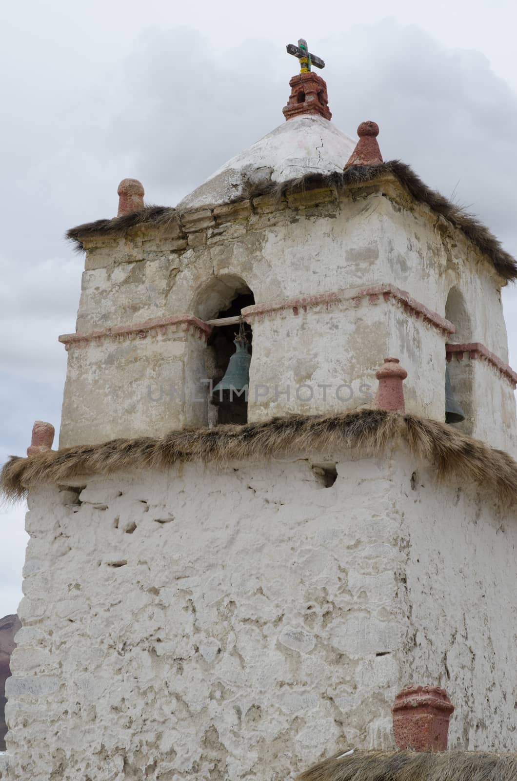 Bell tower of the Parinacota church. Lauca National Park. by VictorSuarez