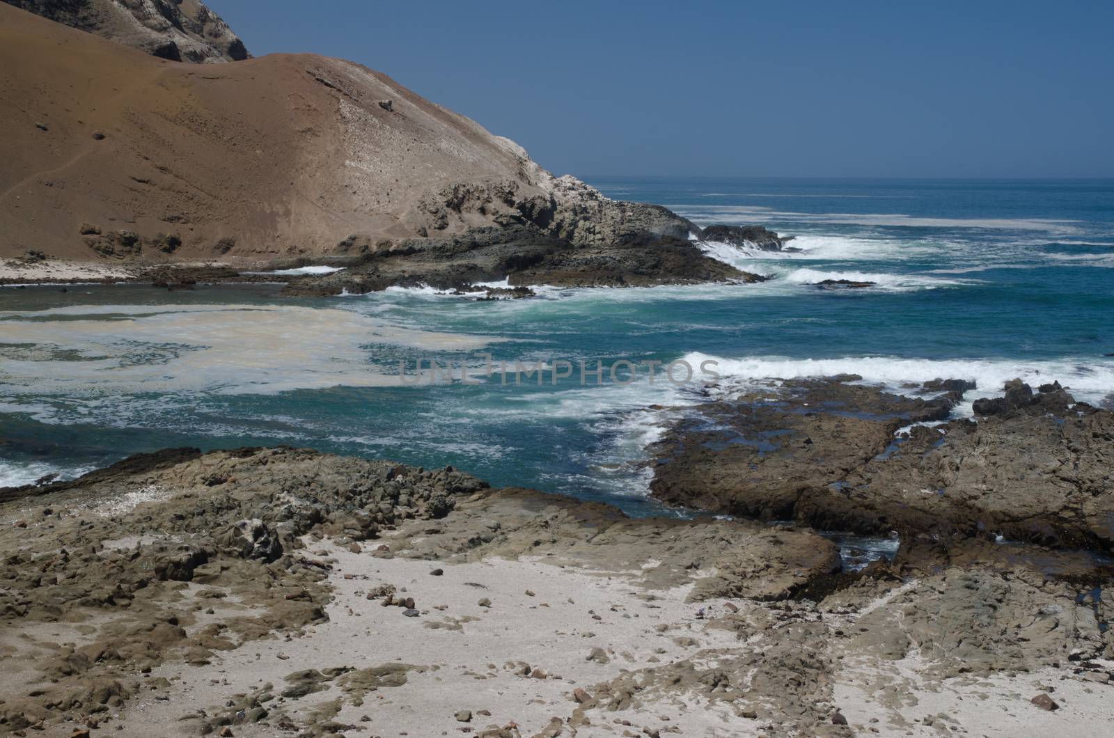 Coastal landscape in Las Cuevas. Arica. Arica y Parinacota Region. Chile.