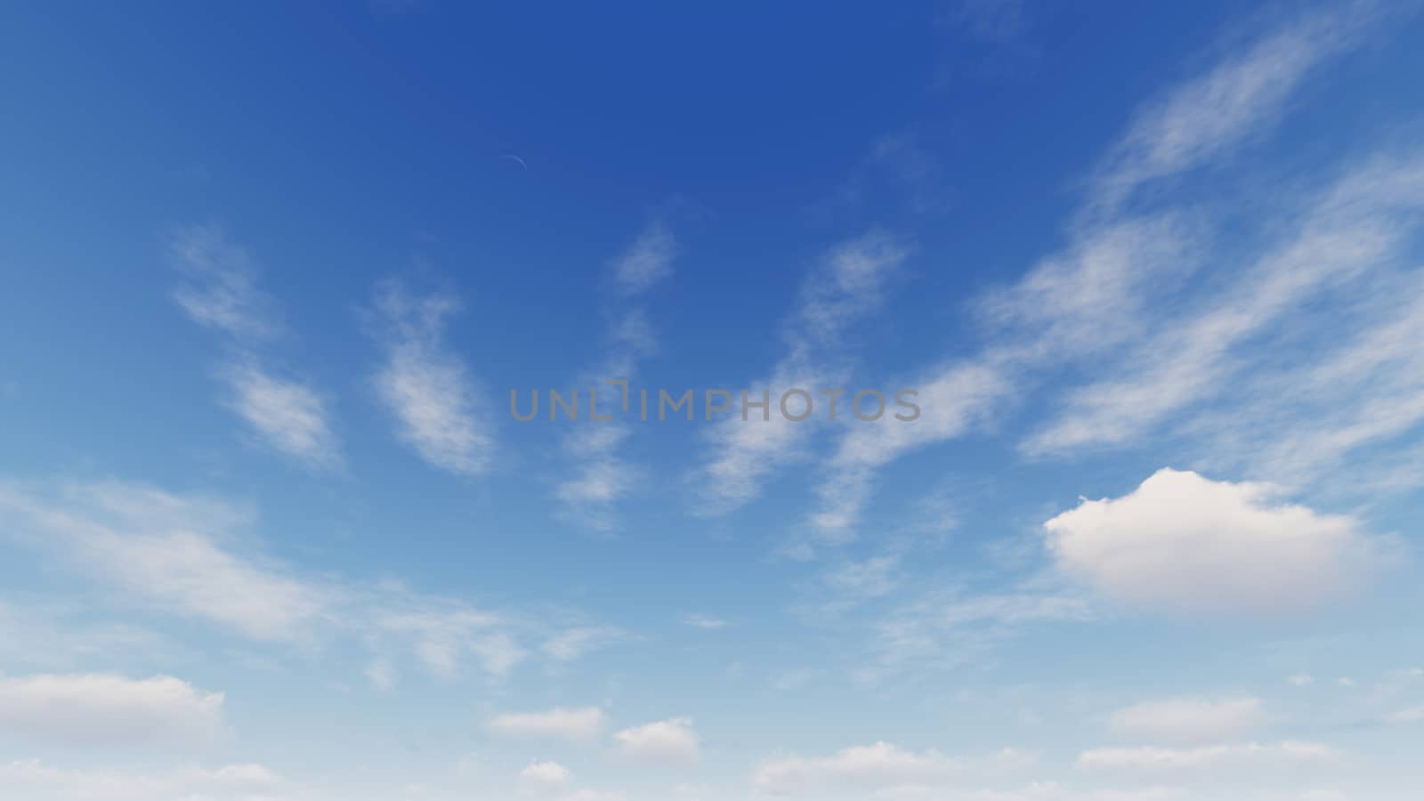 Cloudy blue sky abstract background, blue sky background with tiny clouds, 3d rendering

