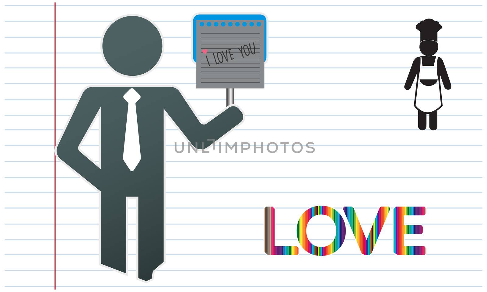 love note carrying by a business man by aanavcreationsplus