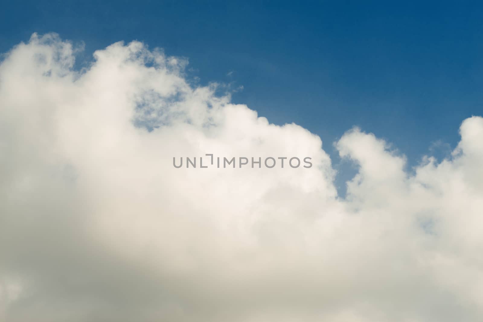 Soft White clouds in the blue sky, Blue sky and clouds background.