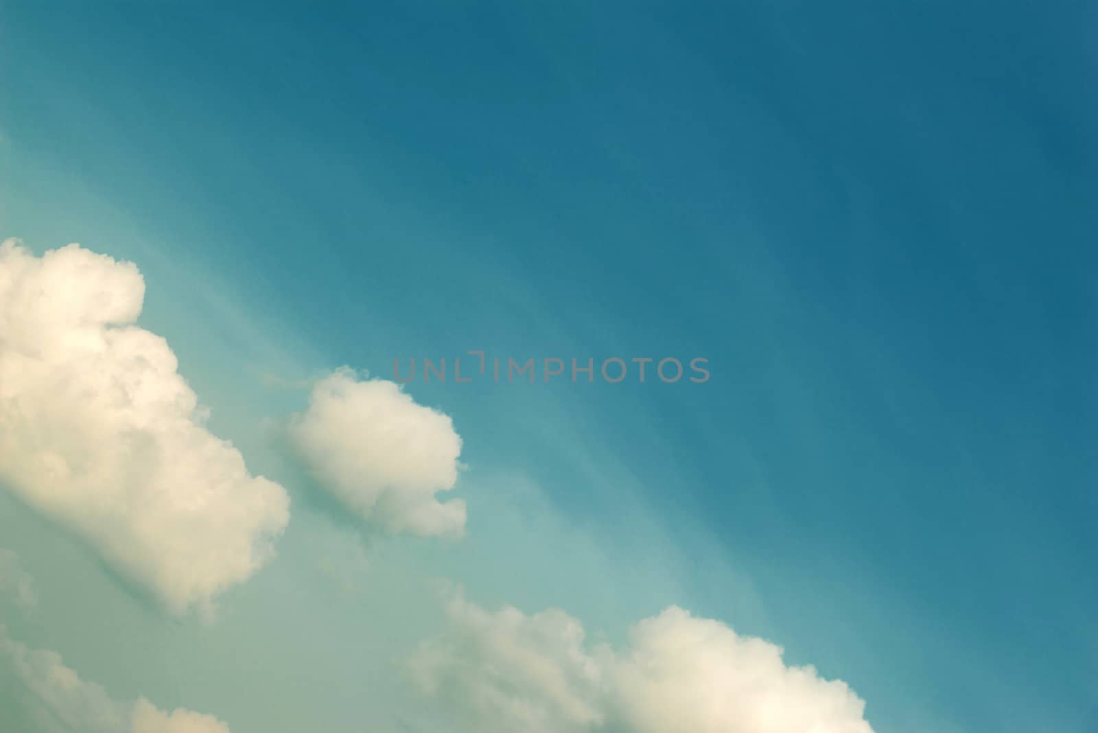 Soft White clouds in the blue sky, Blue sky and clouds background.