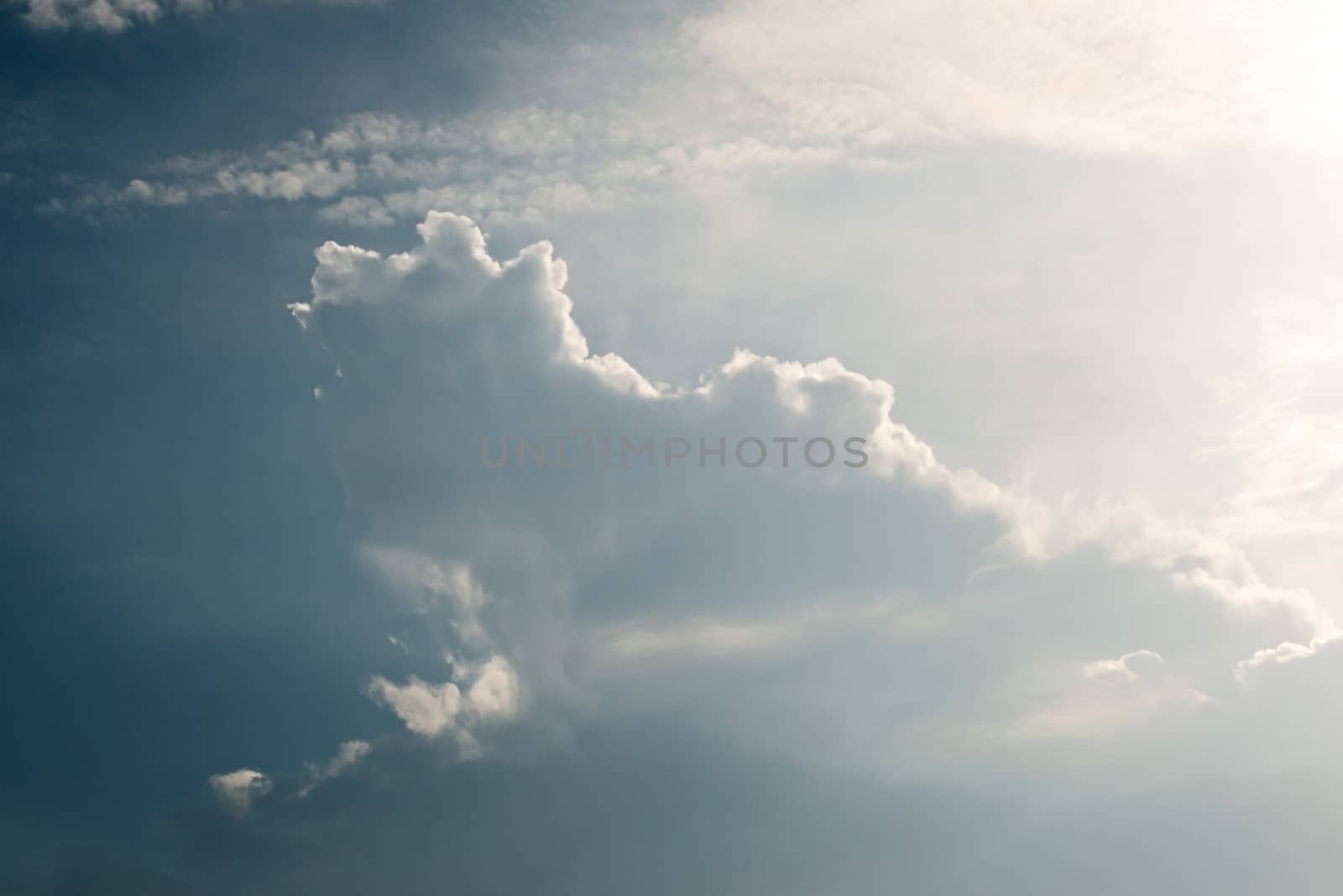 Soft White clouds in the blue sky, Blue sky and clouds background. by shaadjutt36