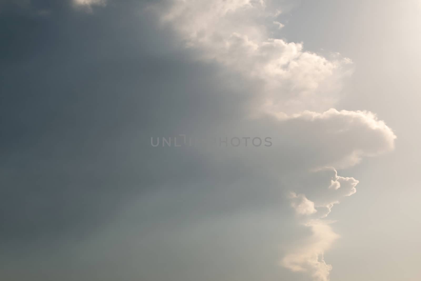 Soft White clouds in the blue sky, Blue sky and clouds background.