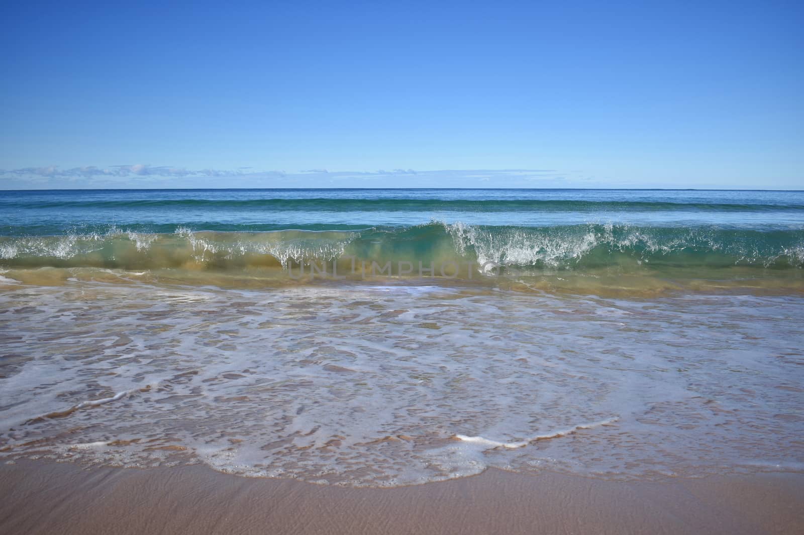 Wave about to break at the beach