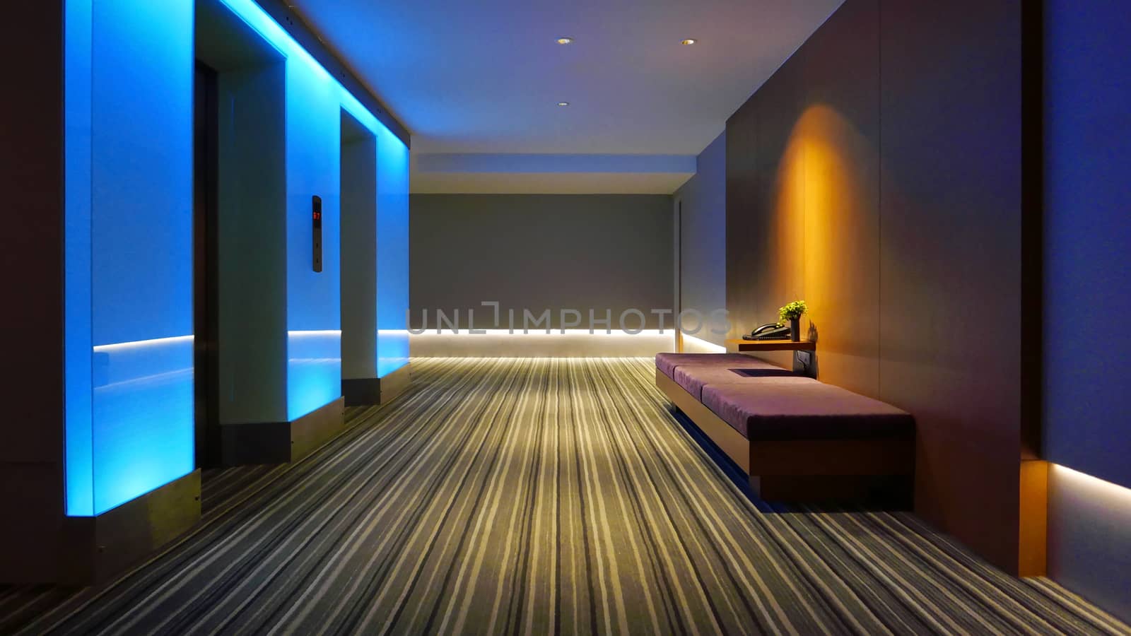 Indoor hotel lobeey with strip background floor by cougarsan