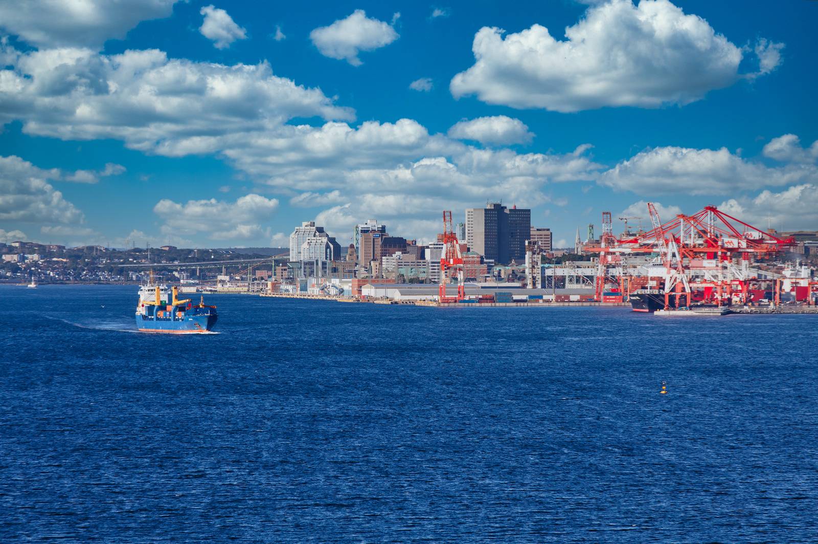 Industrial and Shipping area on the coast of Canada