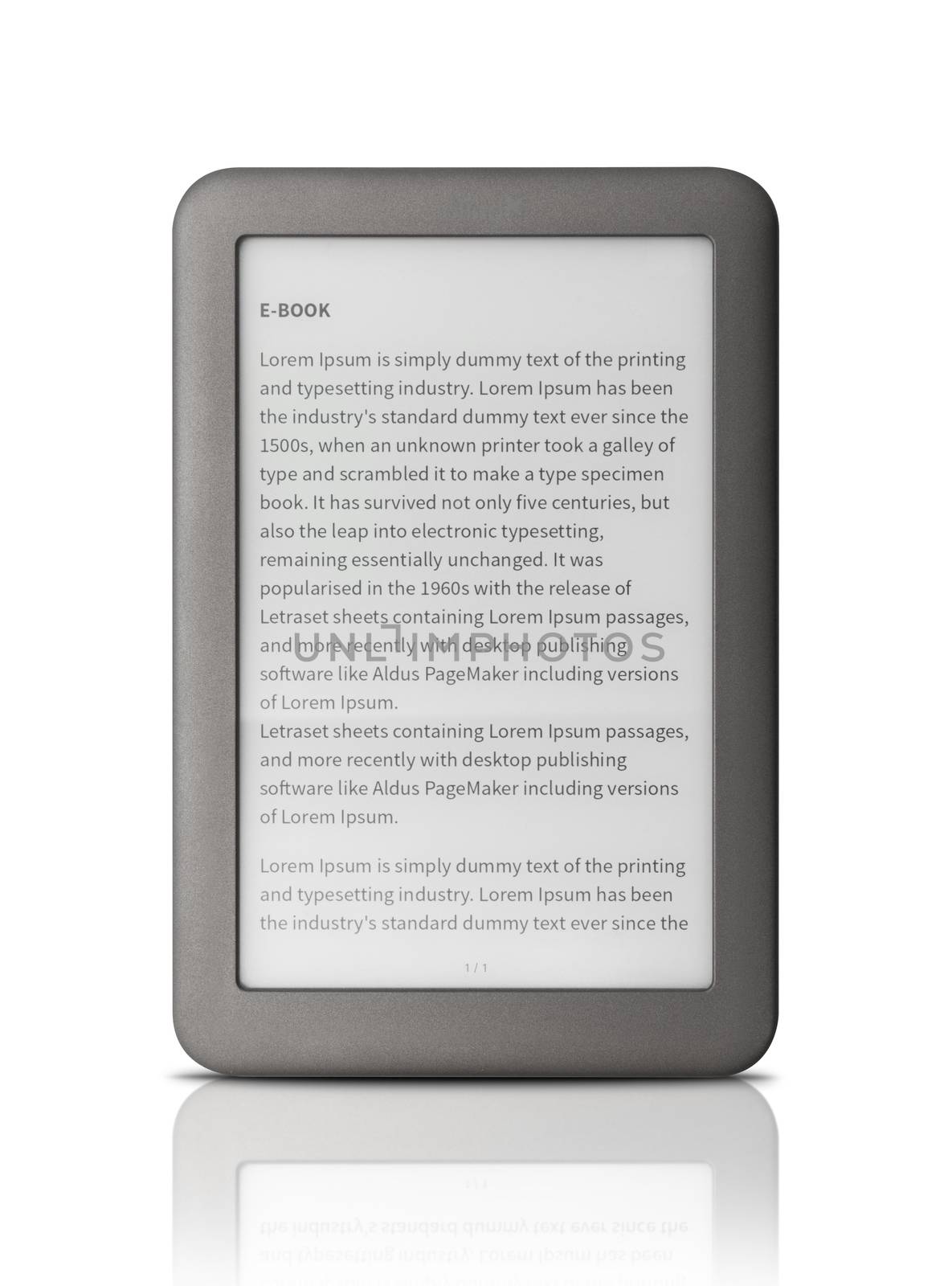 E-book on tablet pc touchpad isolated on white by SlayCer