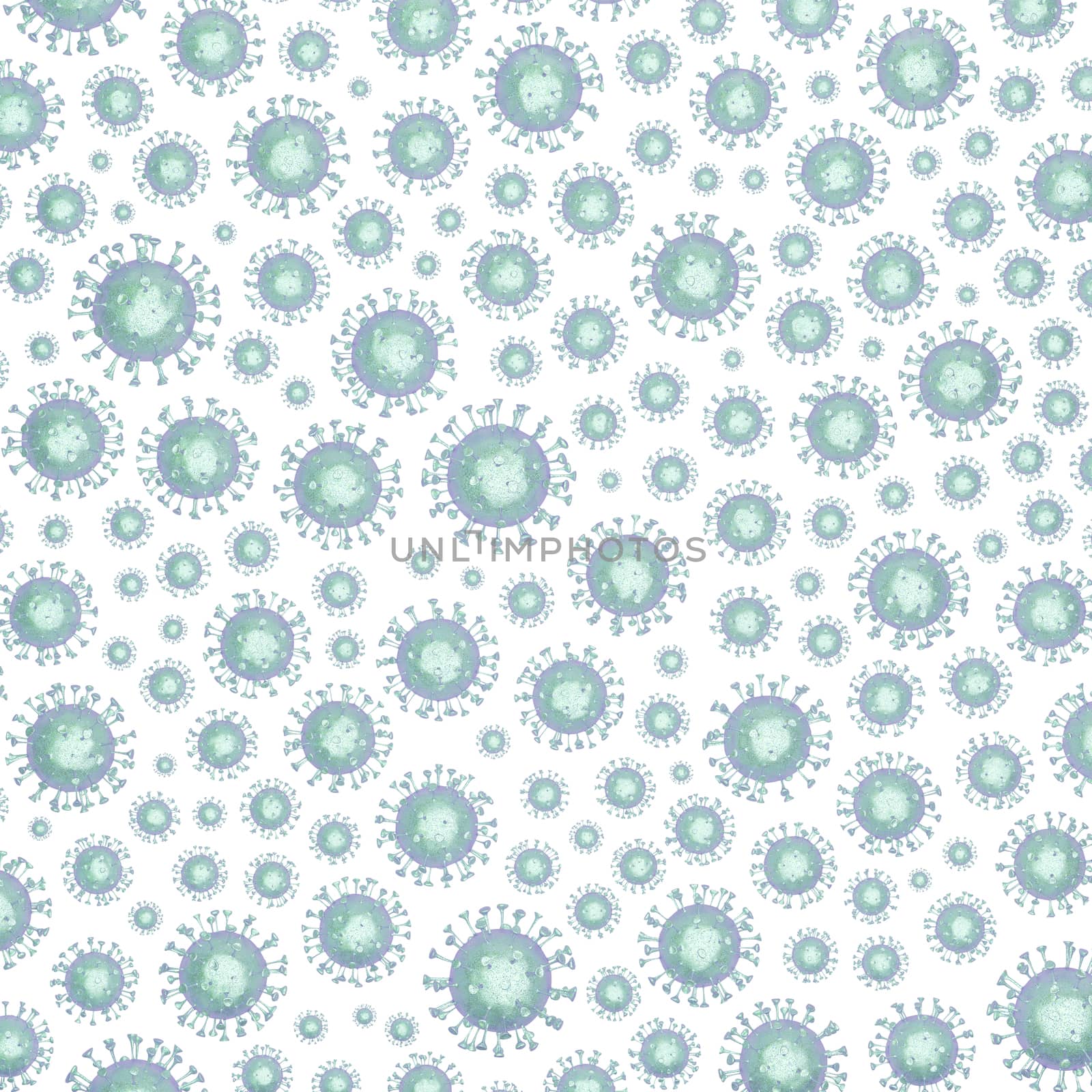 Viruses on white background by magraphics