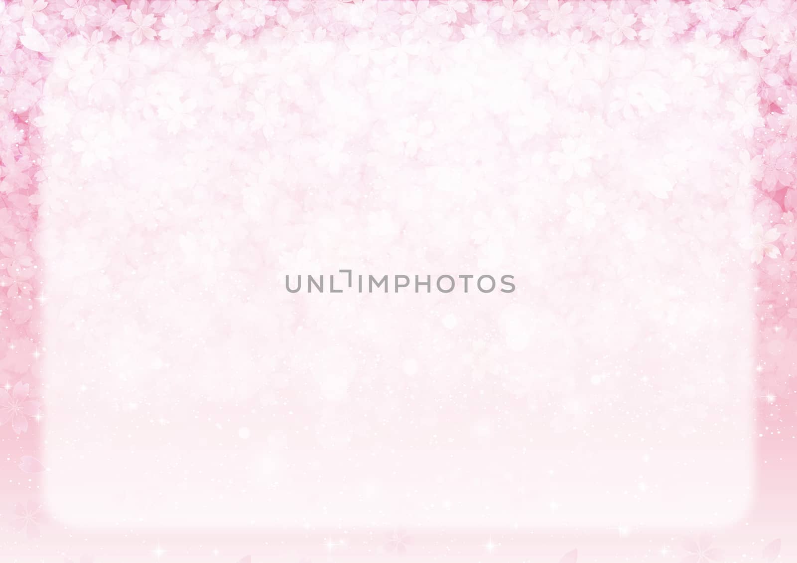 The pink cherry blossom flower gradient paper background for faded border