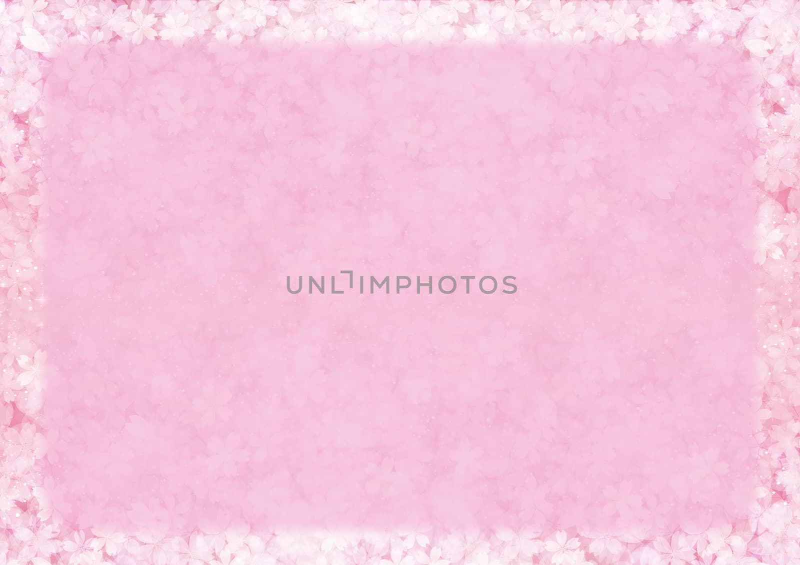 The pink cherry blossom flower gradient paper background for faded border