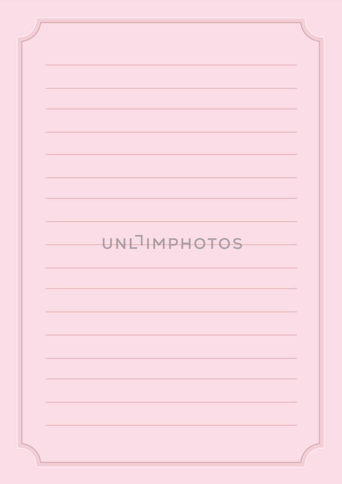 Line paper pink background with vintage border  by cougarsan