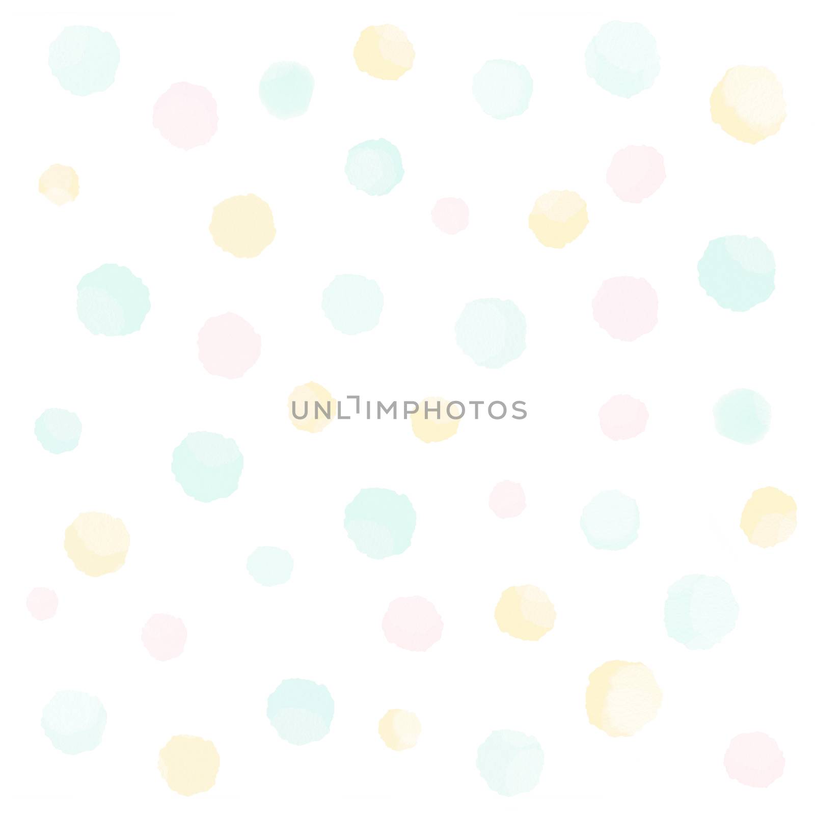 The seamless light soften pastel watercolor dotted pattern paper background