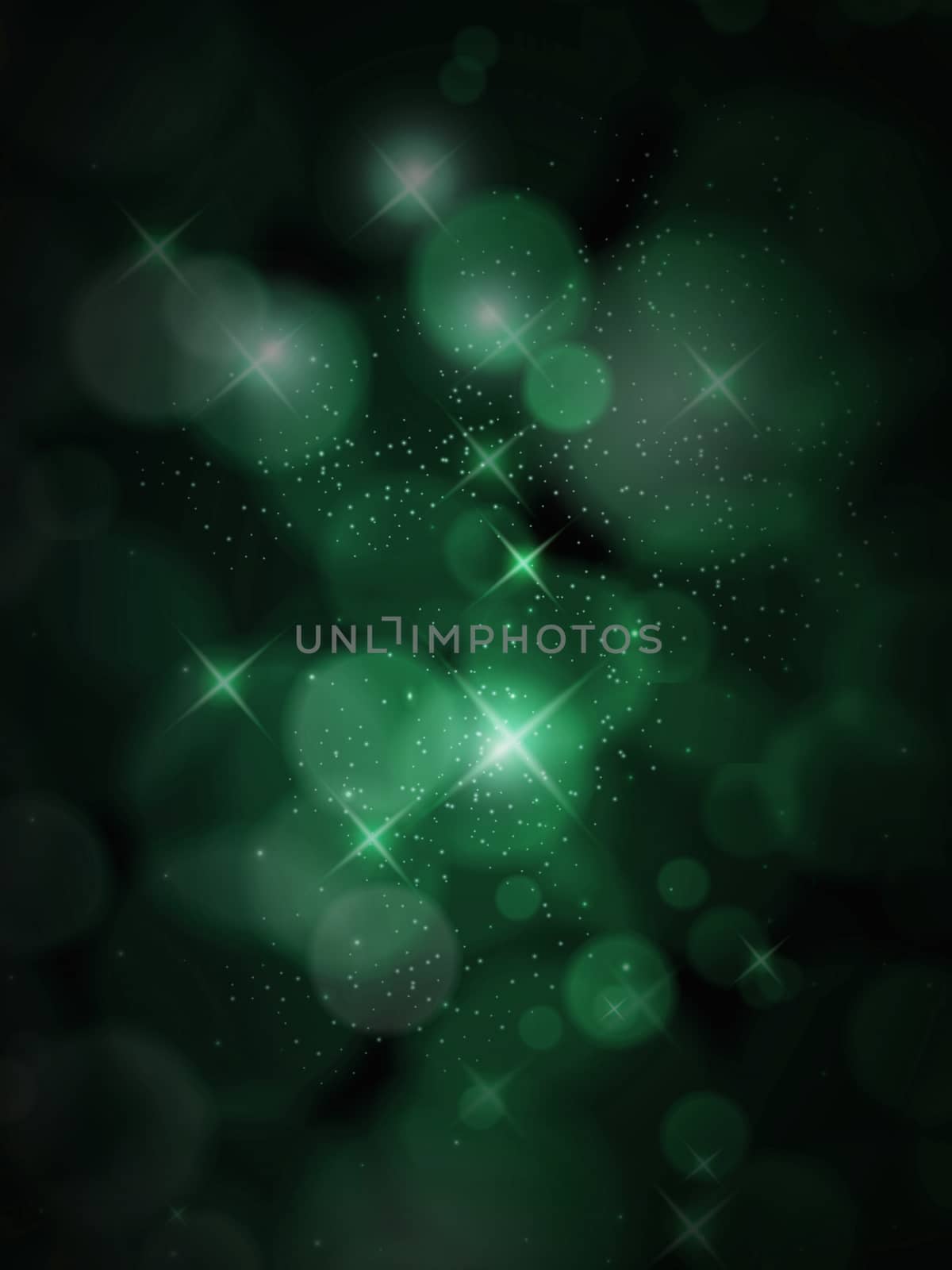 Abstract green elegant blurred bokeh effect dark background 