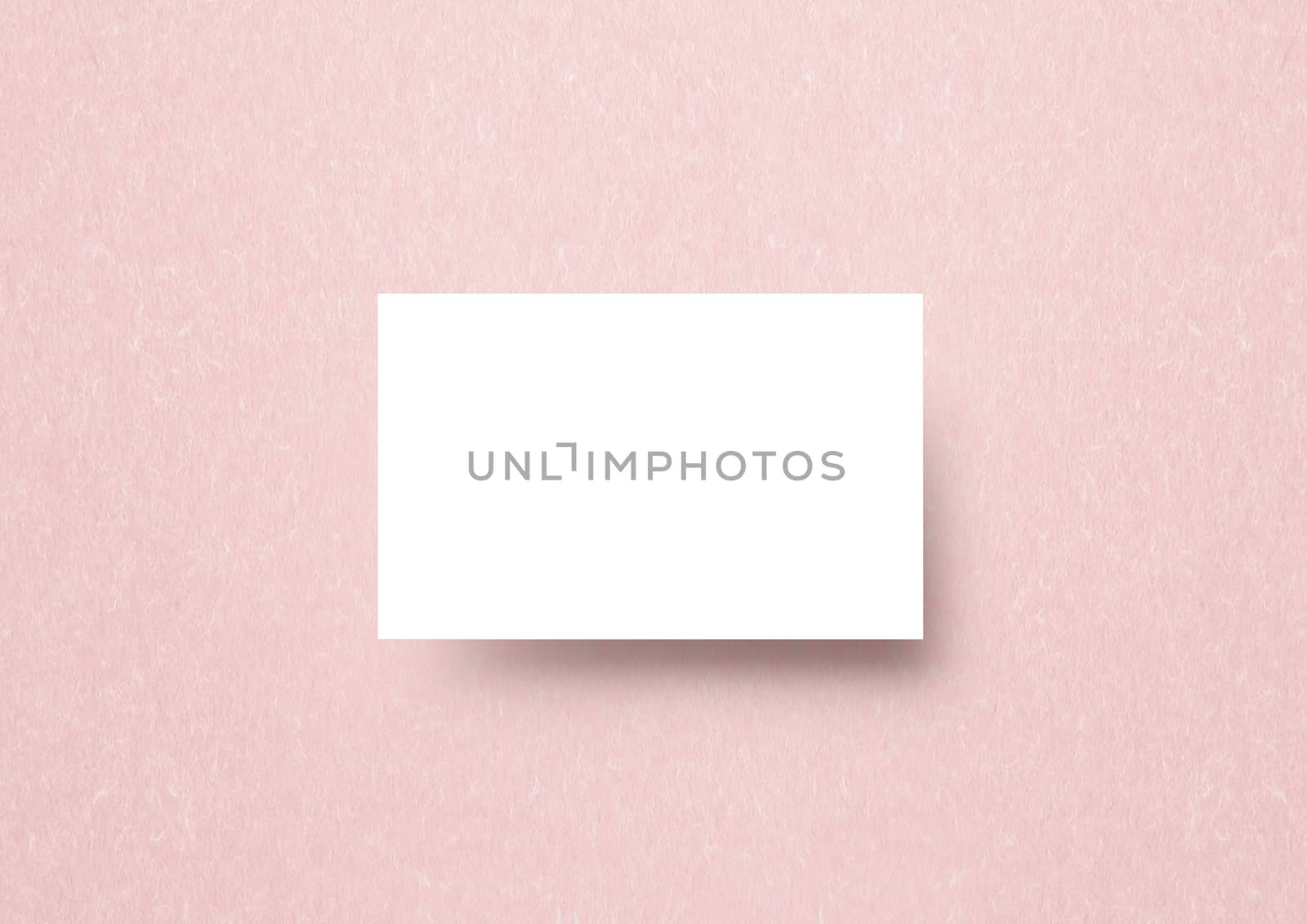 The business card mock-up template gradient paastel pink textured Japanese paper backbround