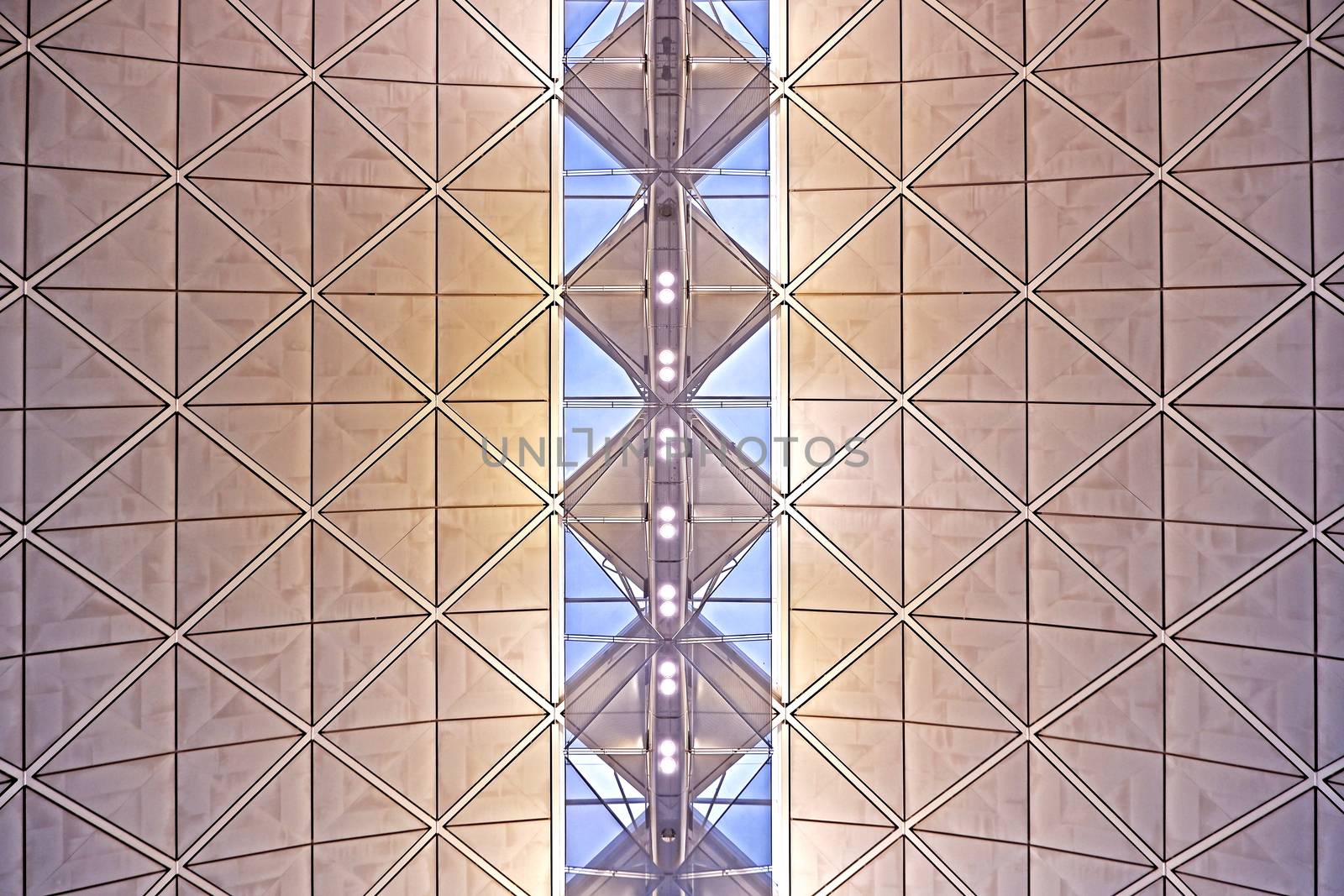 The interior architecture design of Hong Kong international airport main terminal building