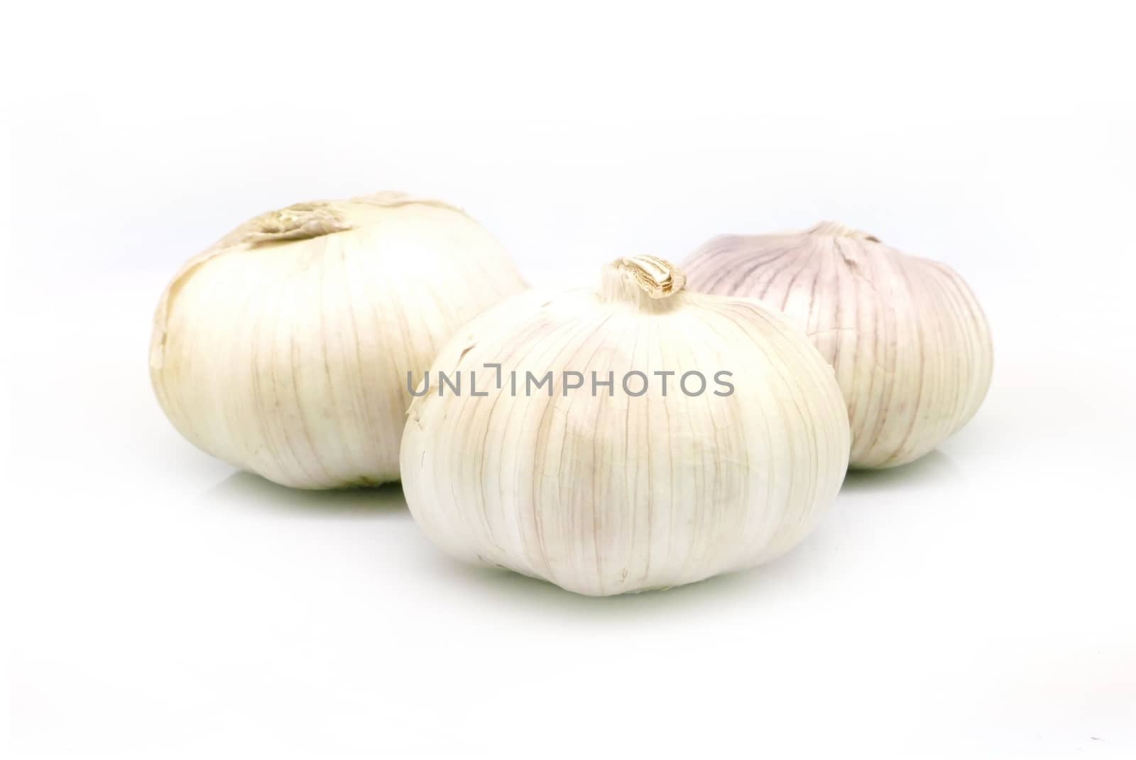 garlic closeup isolated on white background