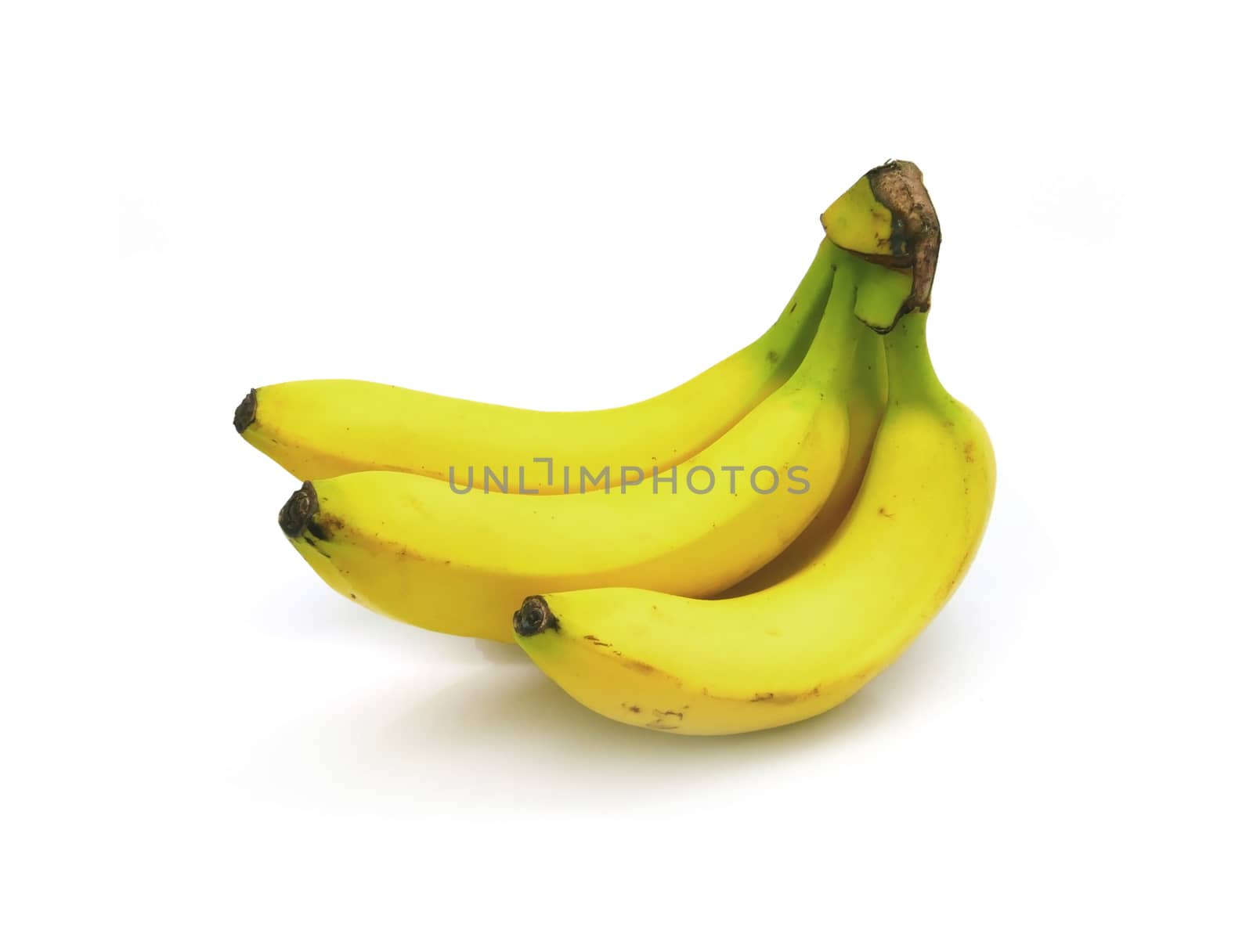 Bunch of bananas on white background