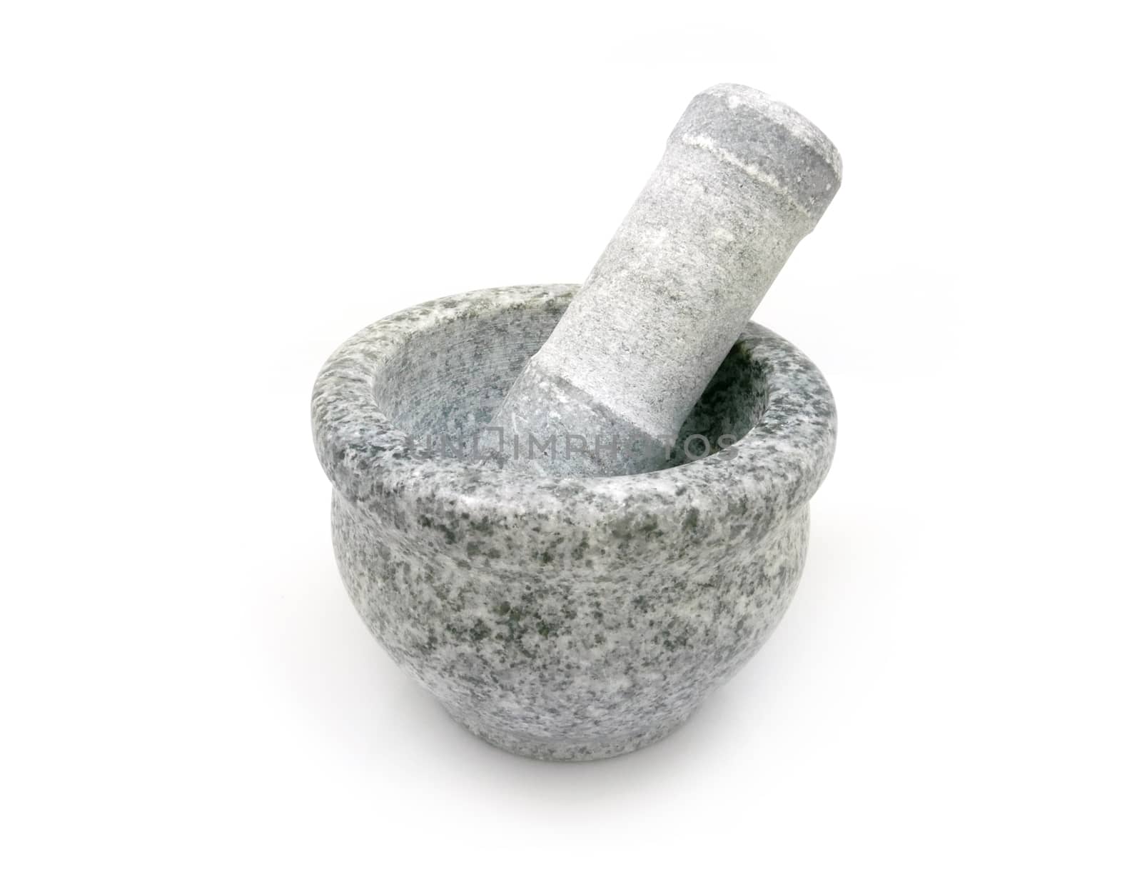 isolated stone bowl on white background