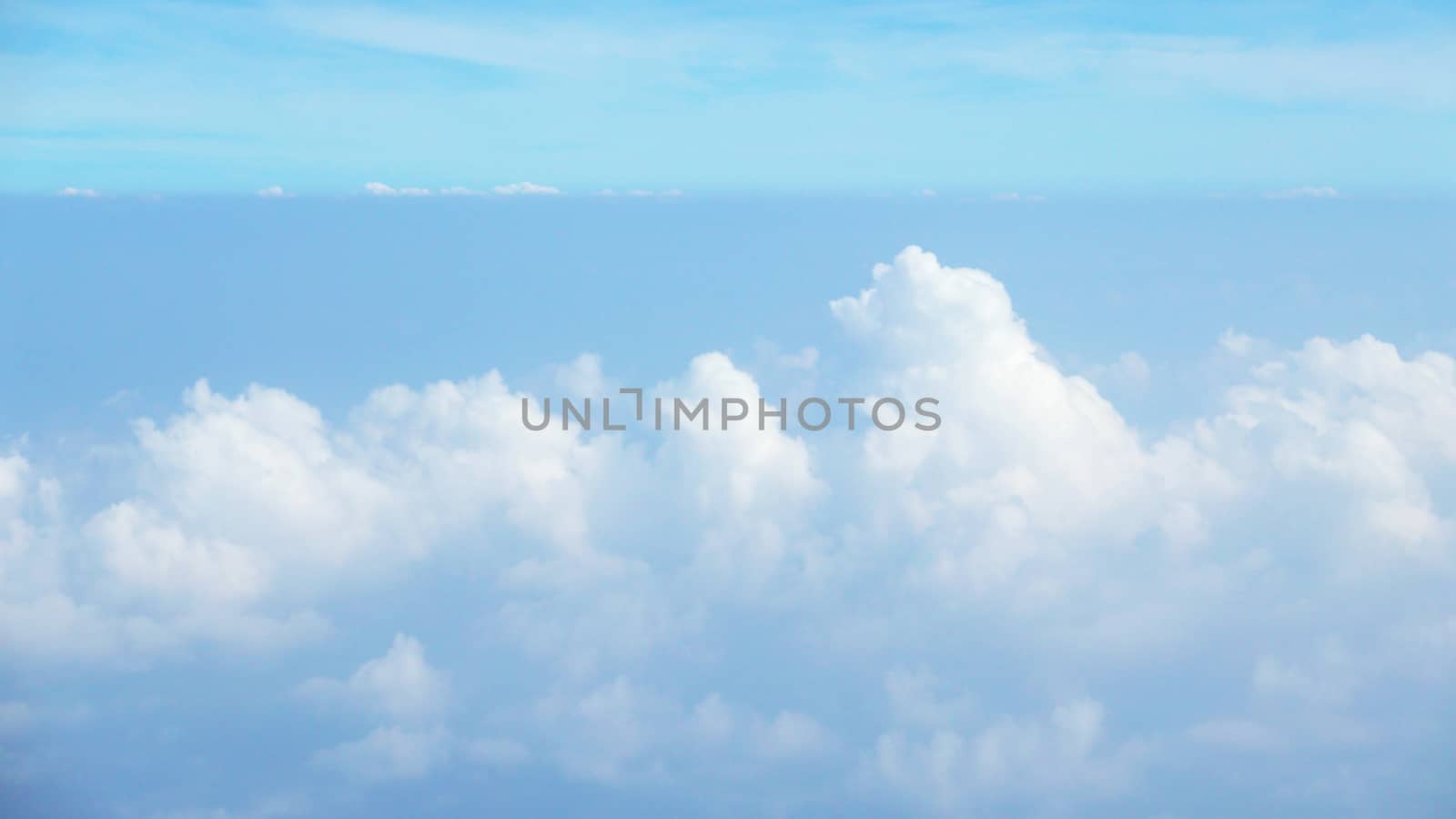 Beautiful white clouds in the blue sky