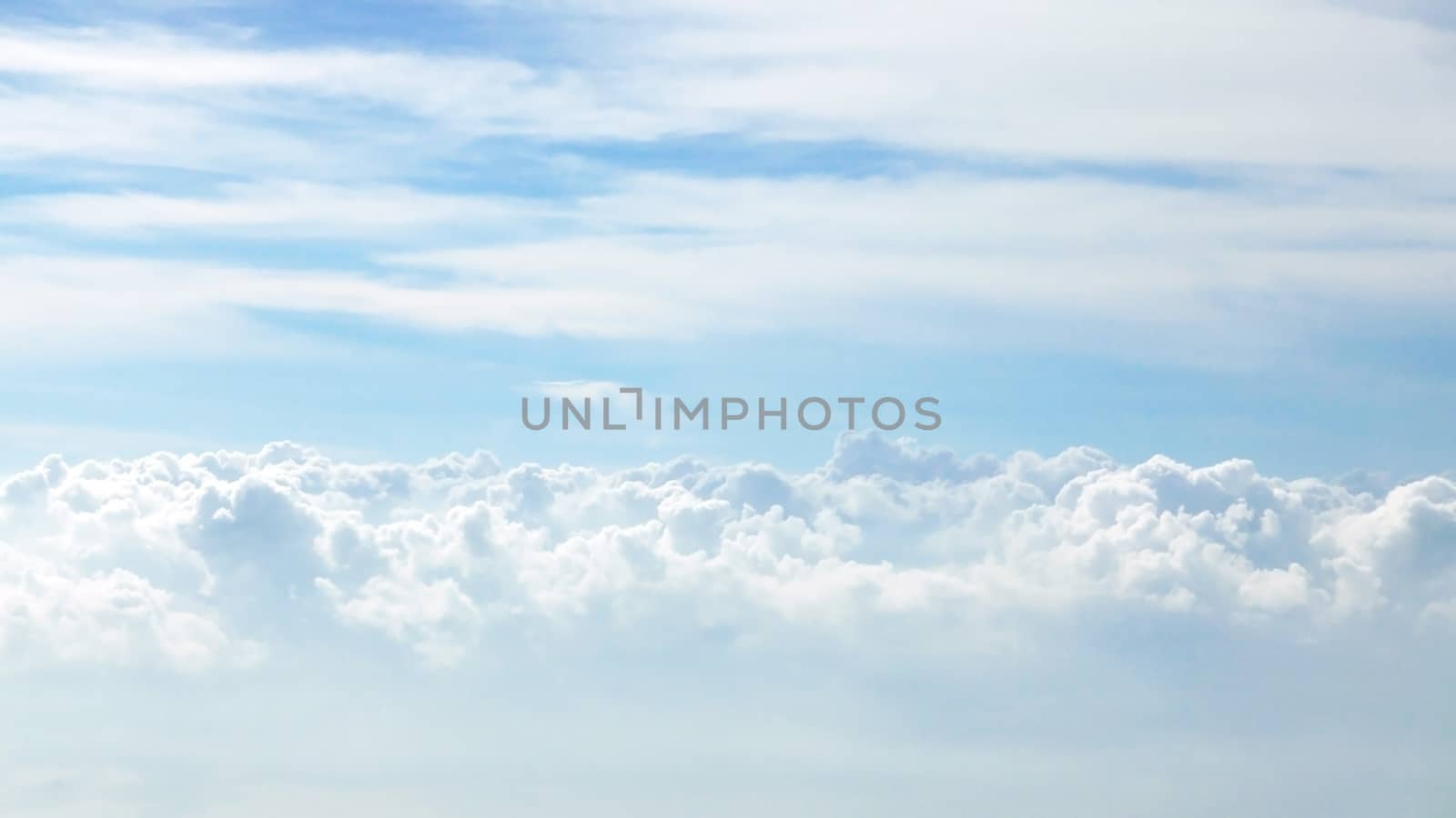 Beautiful white clouds in the blue sky