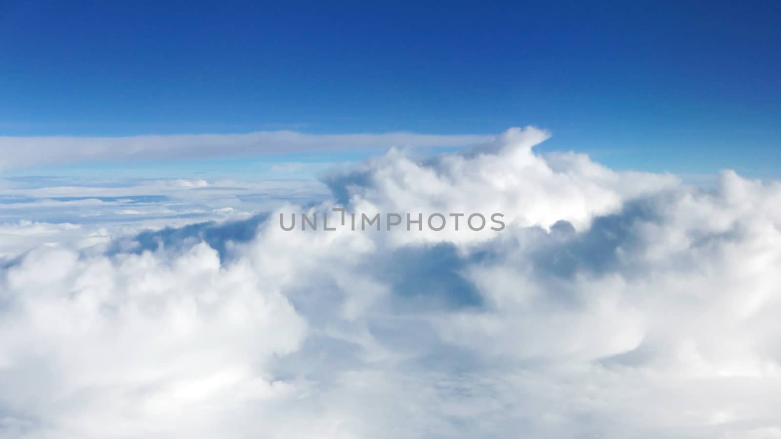 Beautiful white clouds in the blue sky