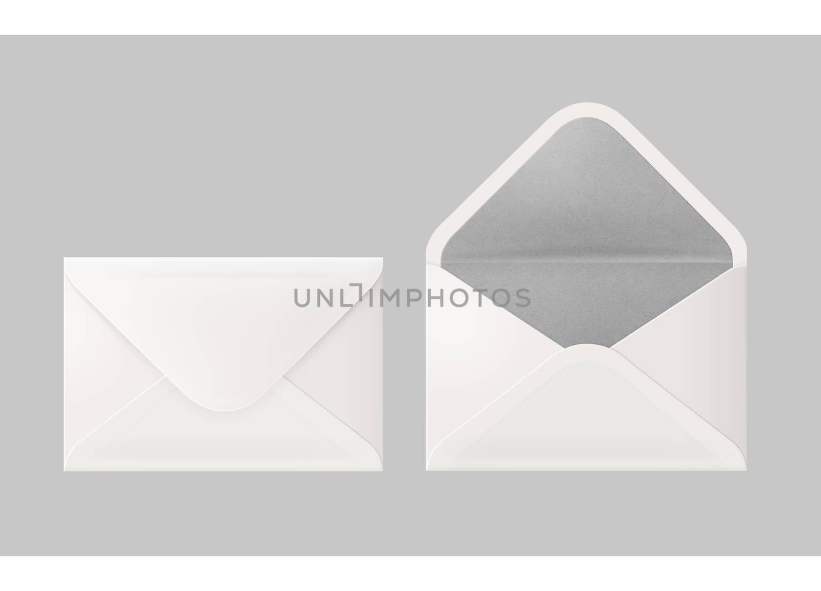 White and gray envelope by environmental materials for postage m by cougarsan