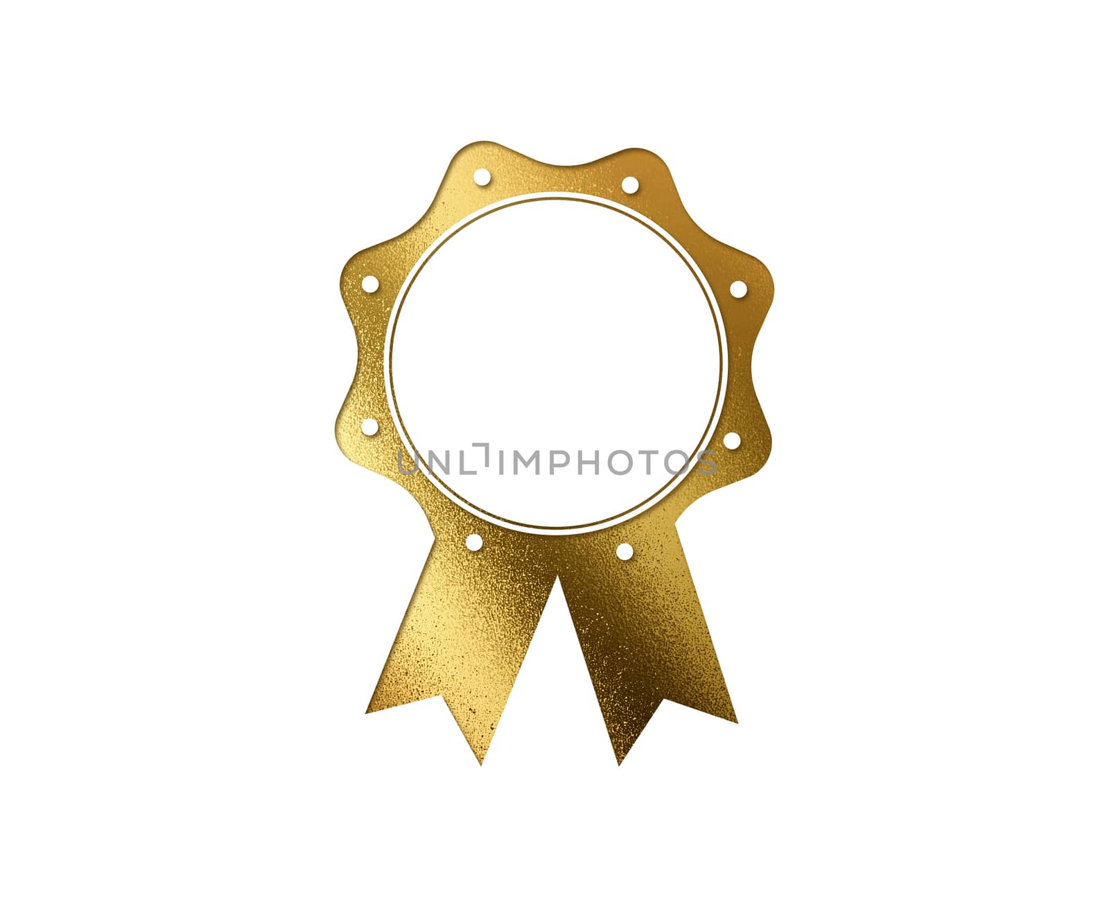 The isolated luxury golden glitter badge flat icon on white background